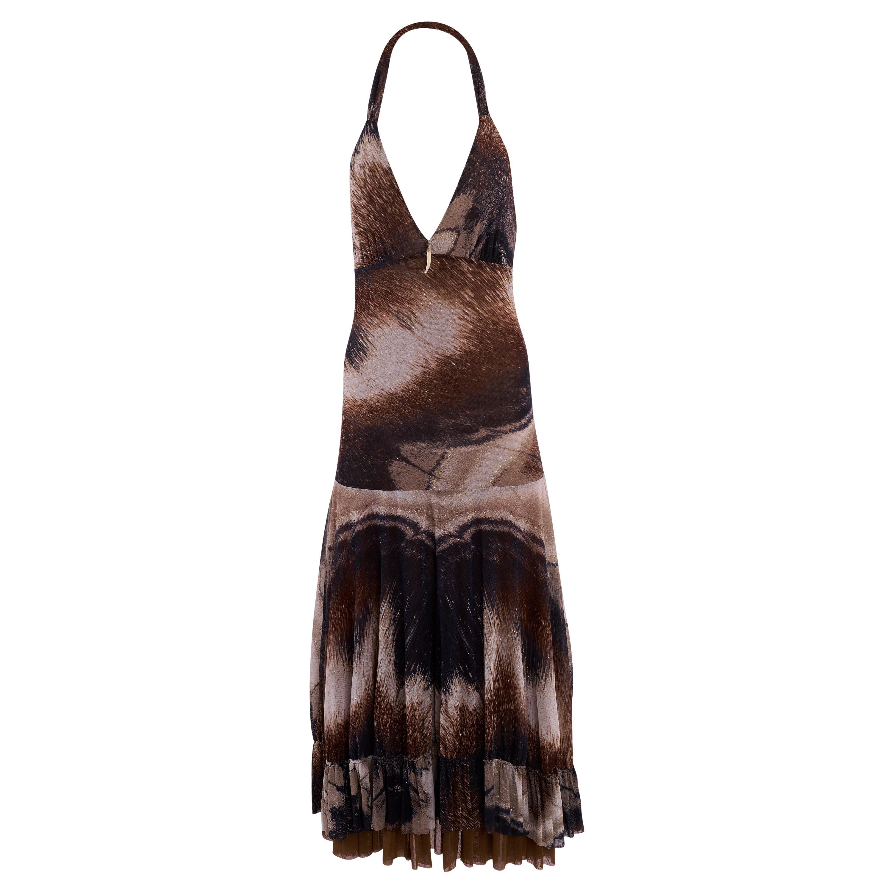 Maxivestido vintage con estampado animal de Roberto Cavalli