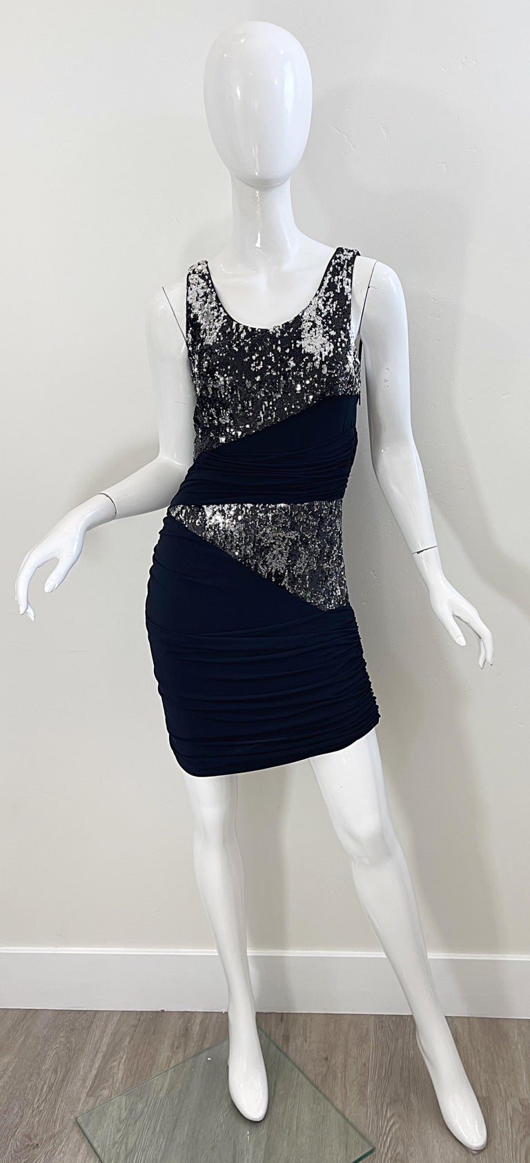 express black and silver sequin dress Sweetheart Spaghetti Straps Sequins Ball Gown Black Sparkly Prom Dresses Black / 10