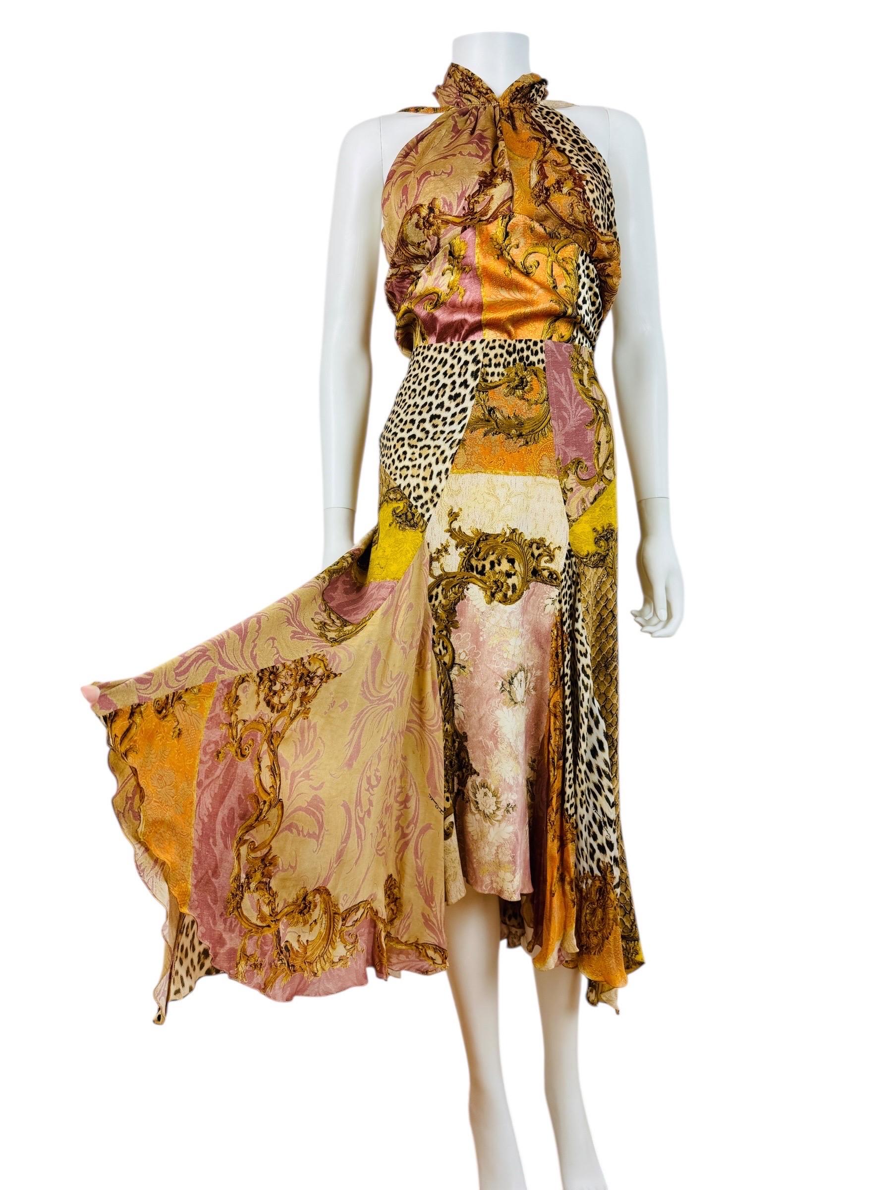 Vintage Roberto Cavalli A/I 2004 Set Top + Gonna in Seta XL In condizioni ottime in vendita a Denver, CO