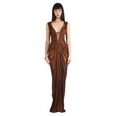 Vintage Roberto Cavalli  F/W 2007 Copper Metallic Gown