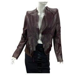 Vintage Lux Roberto Cavalli - Giacca decostruita in pelle di capra - decostruita in stile bohémien - It. 42