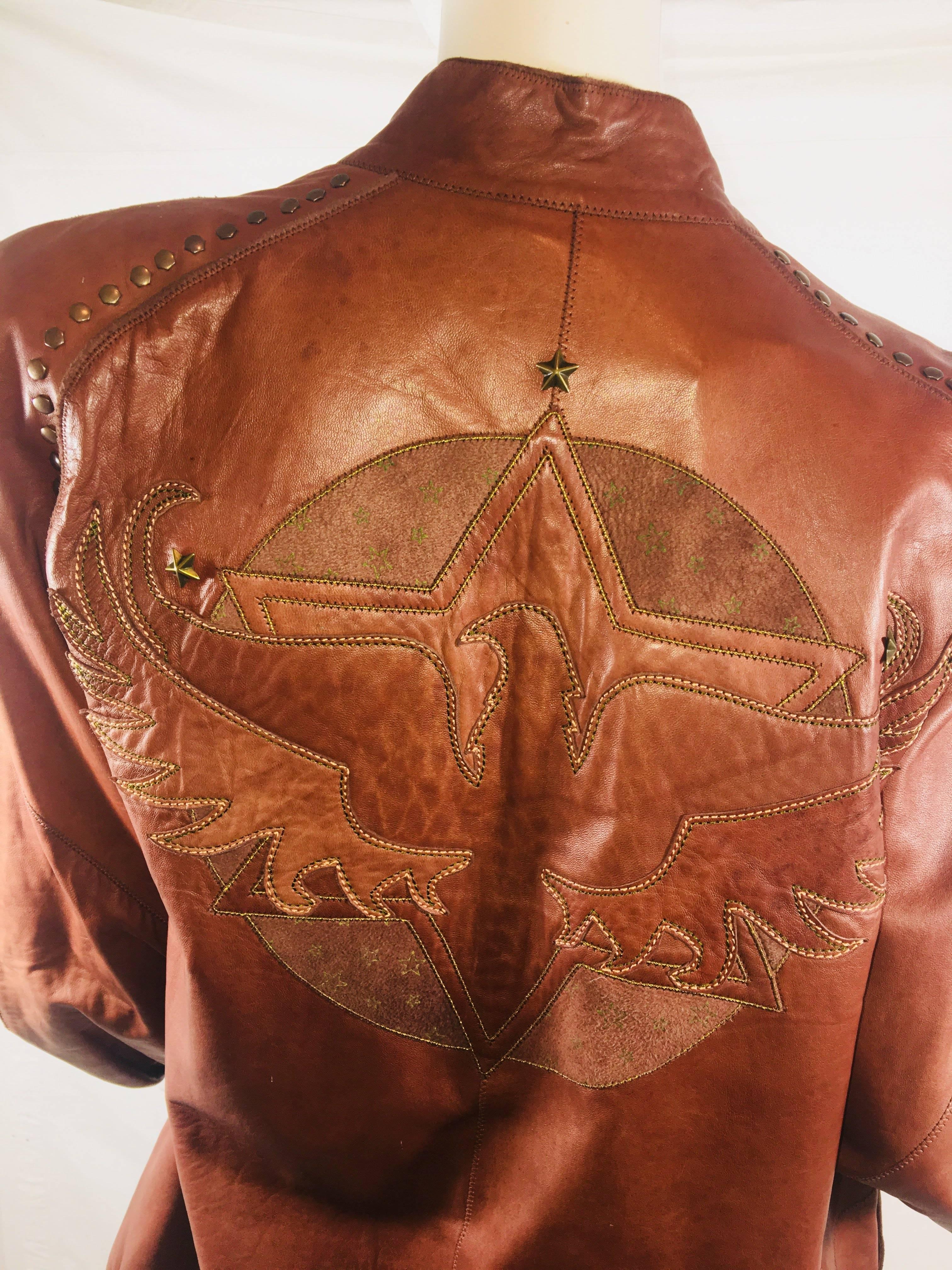 Vintage Roberto Cavalli Leather Jacket 1