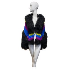 Vintage Roberto Cavalli Multi Color Fur Jacket 