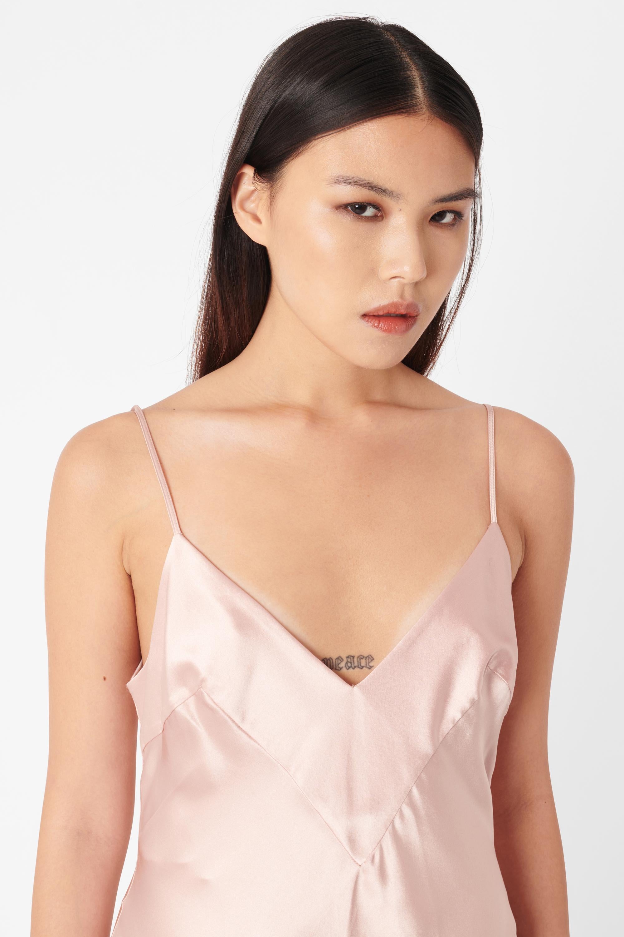 Vintage Roberto Cavalli Pink Silk Maxi Gown 1