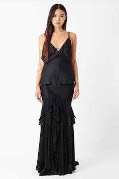 Vintage By Roberto Cavalli S/S 2004 Schwarzes Co-ord-Set aus Seide