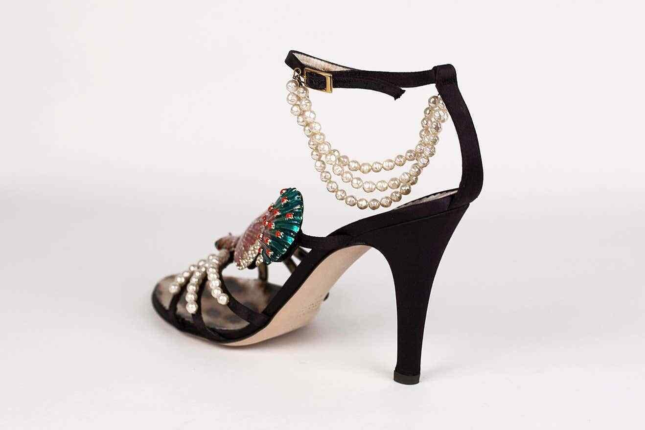 vintage roberto cavalli coin embellished wooden heels