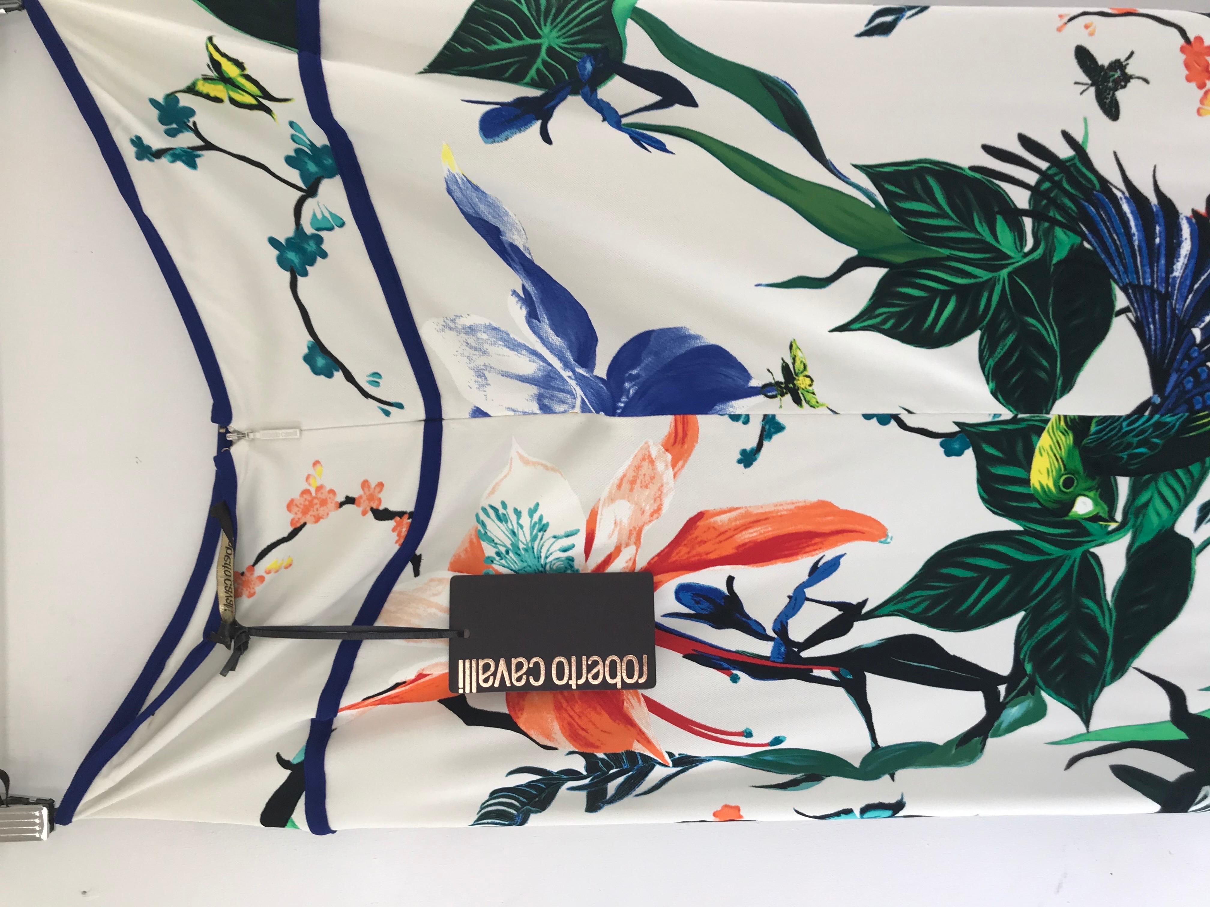 Women's or Men's Roberto Cavalli Vintage Silk Knit Floral Maxi Skirt For Sale