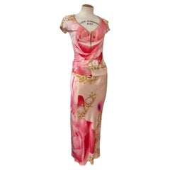 Vintage Roberto Cavalli Spring/Summer 2001 ‘Liz Taylor Eye Print’ Top & Silk Ski