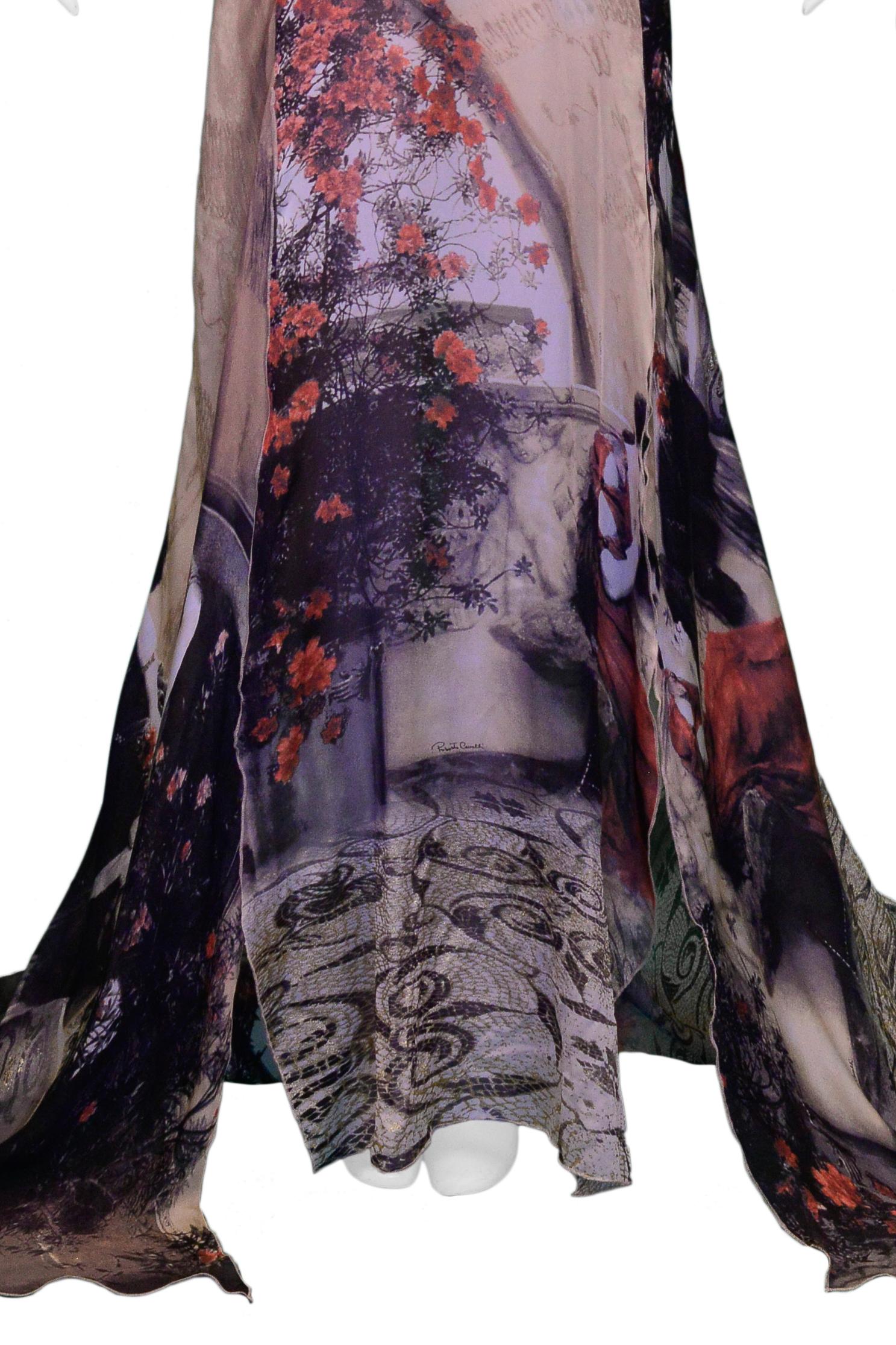 Women's Vintage Roberto Cavalli SS 2004 Cutout Evening Gown