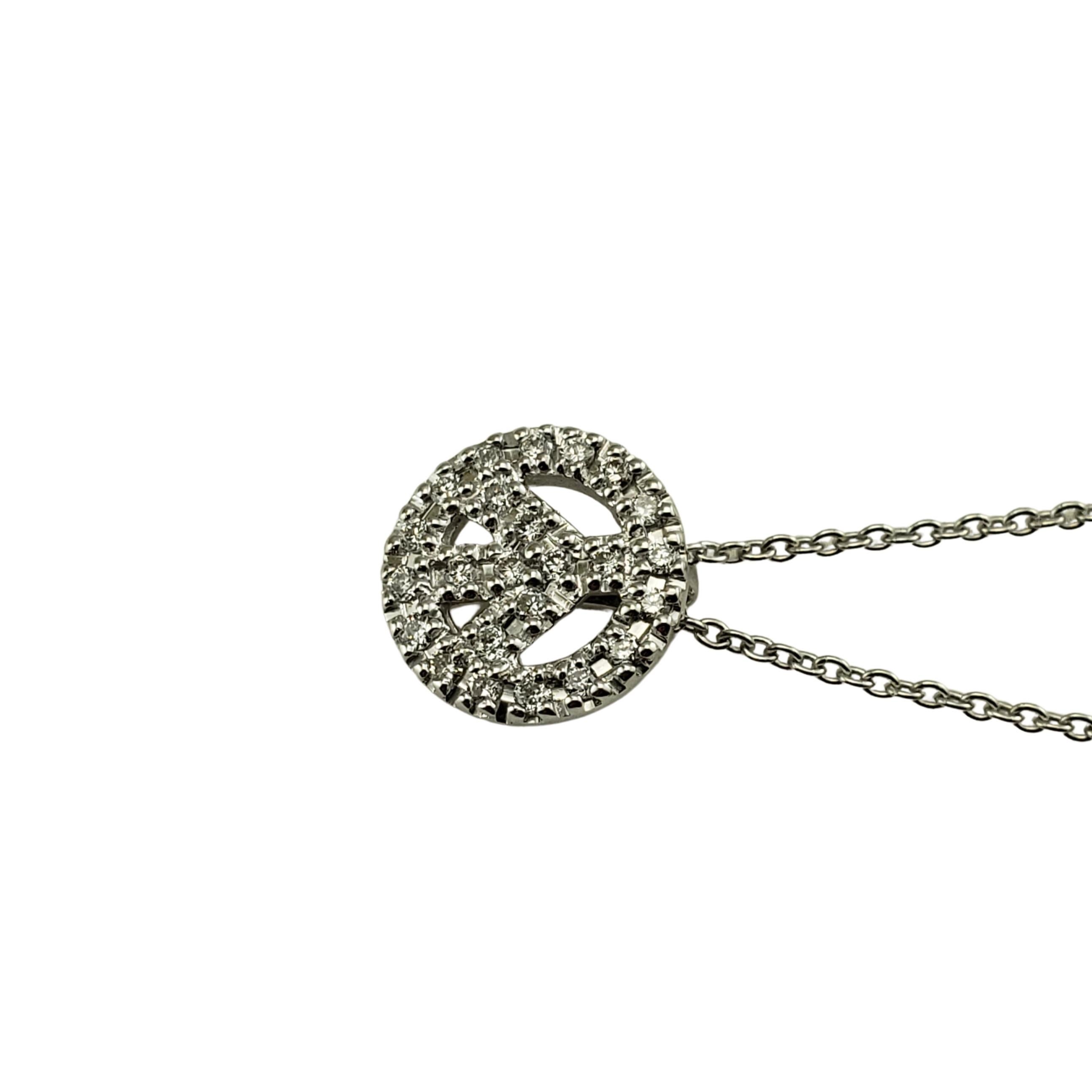 diamond peace sign necklace