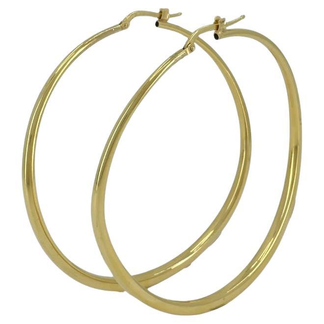 Vintage Roberto Coin 18k Gold Hoop Earrings