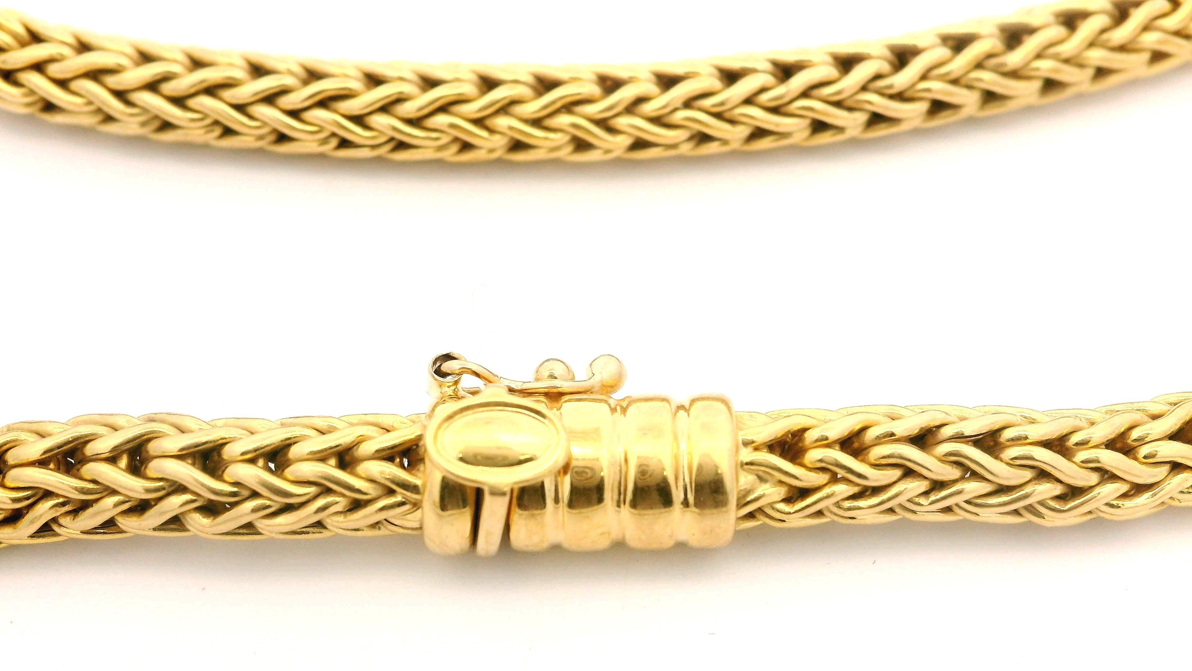 Vintage Roberto Coin - Collana con catena a maglie arrotondate in oro giallo 18 ct. in vendita 2