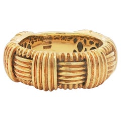 Roberto Coin 18K Yellow Gold Woven Band Ring, Italian Craftsmanship