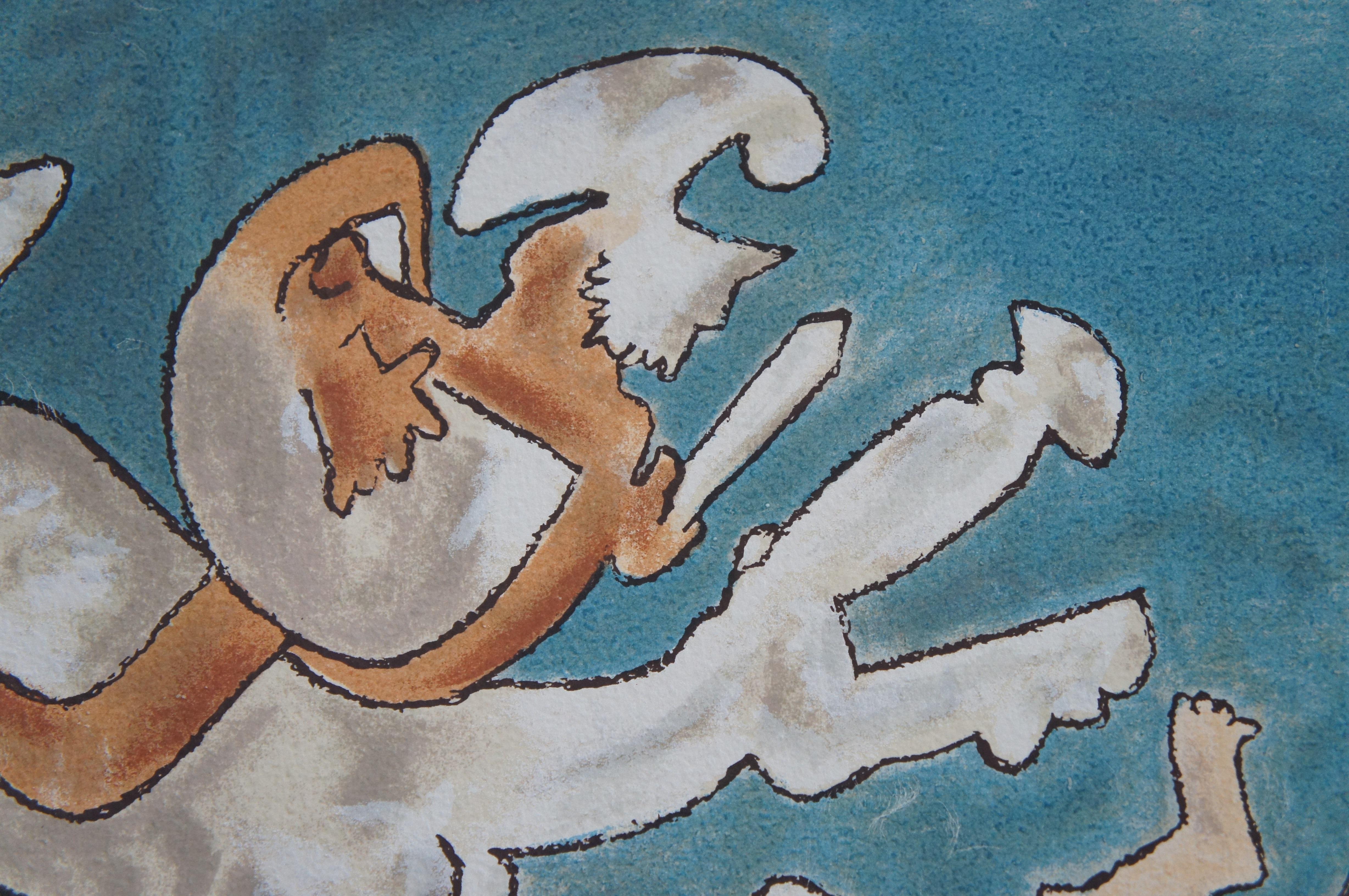 Roberto Matta Abstrakter surrealistischer Lithographie-Druck, signiert, Künstler proof 5
