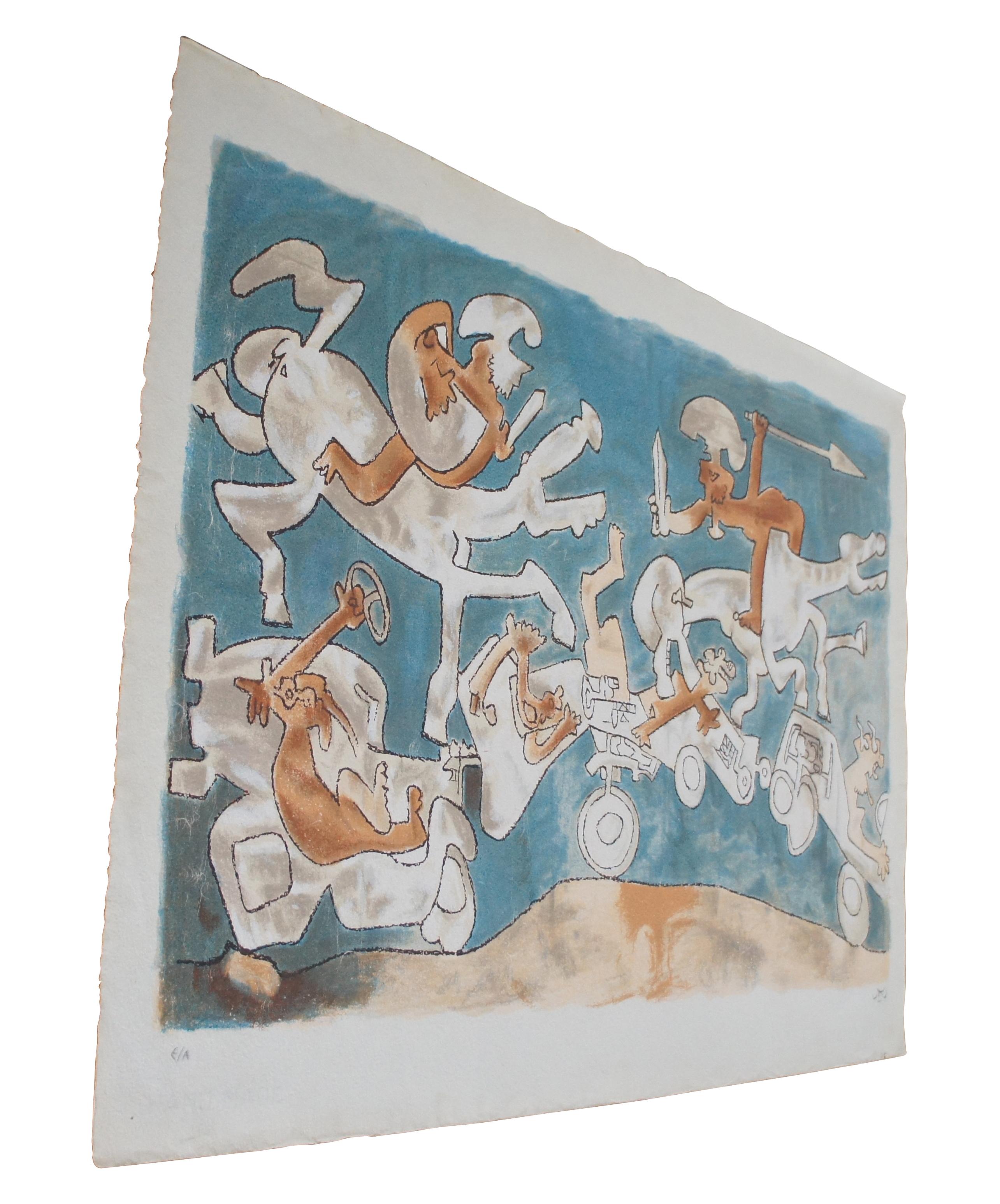 Roberto Matta Abstrakter surrealistischer Lithographie-Druck, signiert, Künstler proof im Zustand „Gut“ in Dayton, OH
