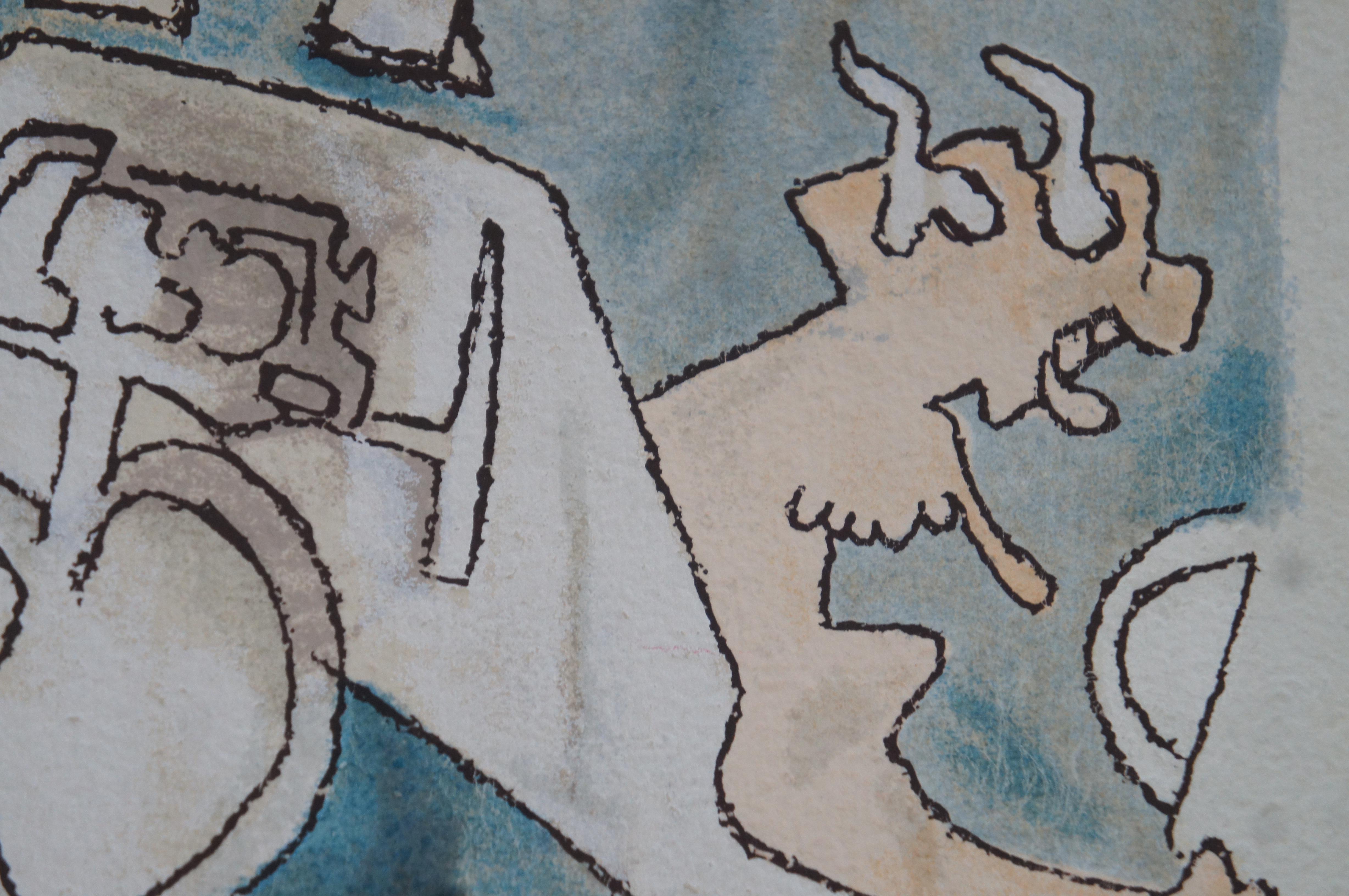 Roberto Matta Abstrakter surrealistischer Lithographie-Druck, signiert, Künstler proof 3
