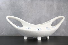 Centro de mesa de cerámica con pie Vintage Roberto Rigon - Años 60 - Italia Era Londi