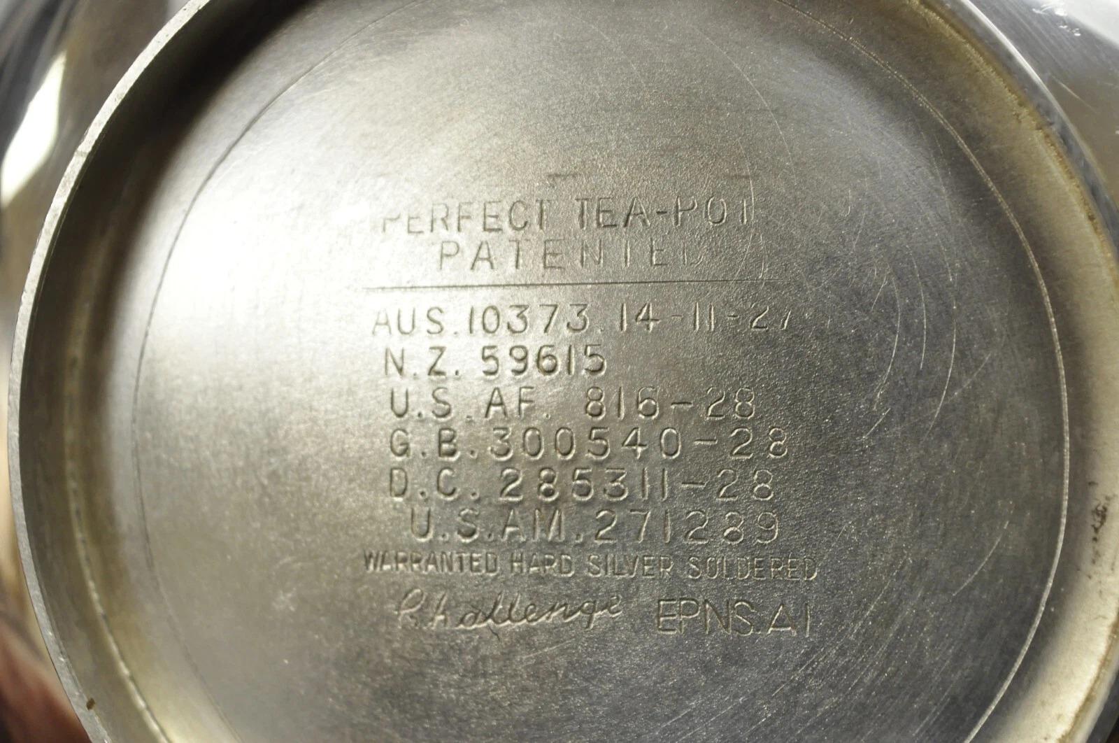 Vintage Robur Challenge EPNS 'Tetera perfecta' Tetera plateada Victoriano en venta