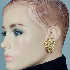 Vintage ROCHAS Paris Baroque Keyhole Earrings