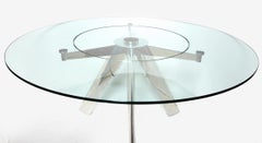 Table ronde Chronus Vintage Roche Bobois avec Lazy Susan