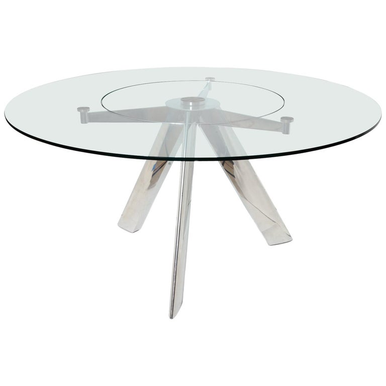 Vintage Roche Bobois Chronus Round Glass Table With Lazy Susan At 1stdibs - Round Table With Lazy Susan Philippines Vintage Roche Bobois Chronus Round Glass Table With Lazy Susan At 1stdibs - Round Table With Lazy Susan Philippines
