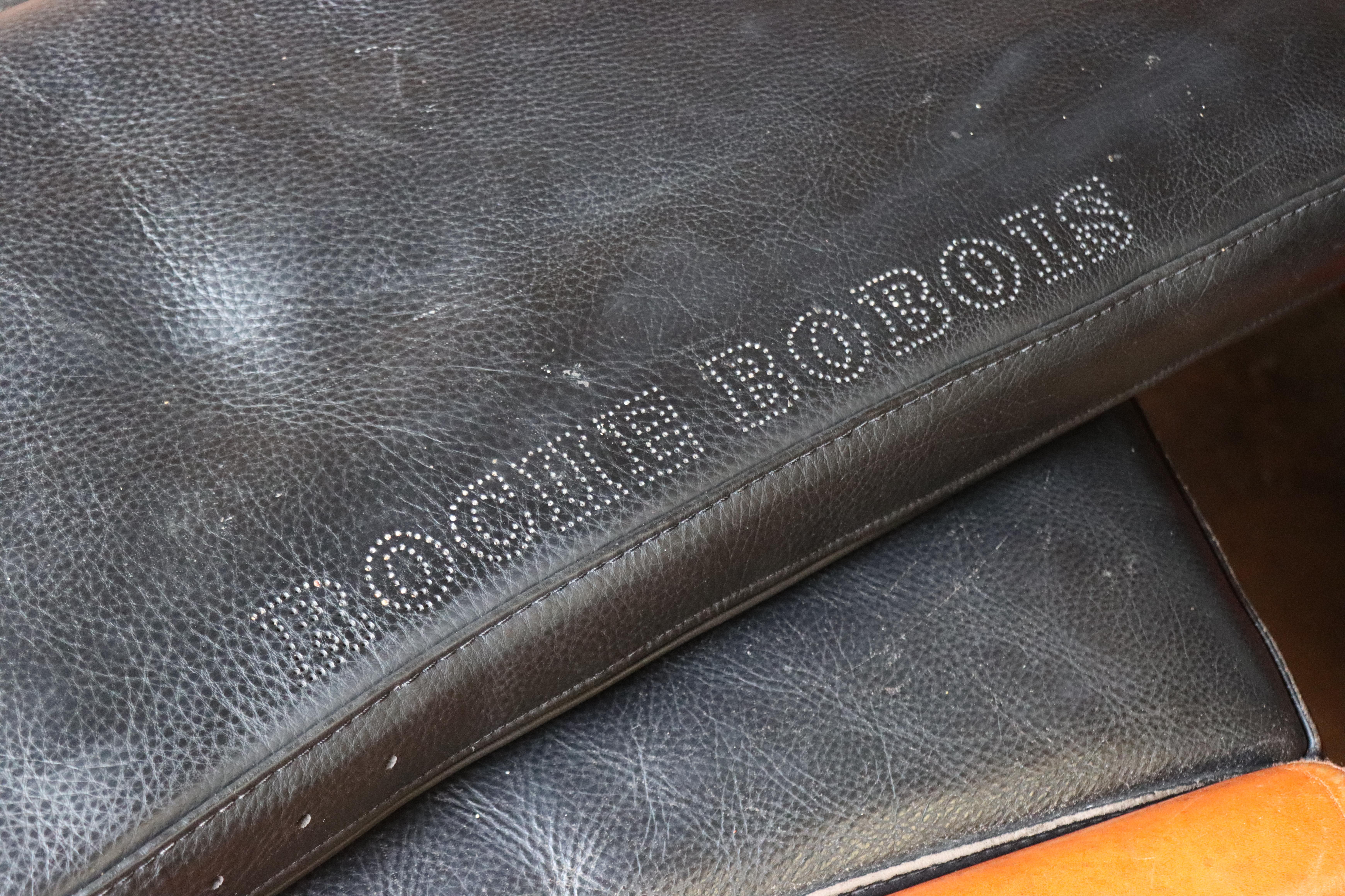 Vintage Roche Bobois Leather Lounge Chair and Ottoman 5