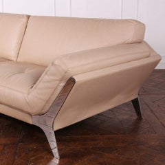 Vintage Roche Bobois Leather Sofa
