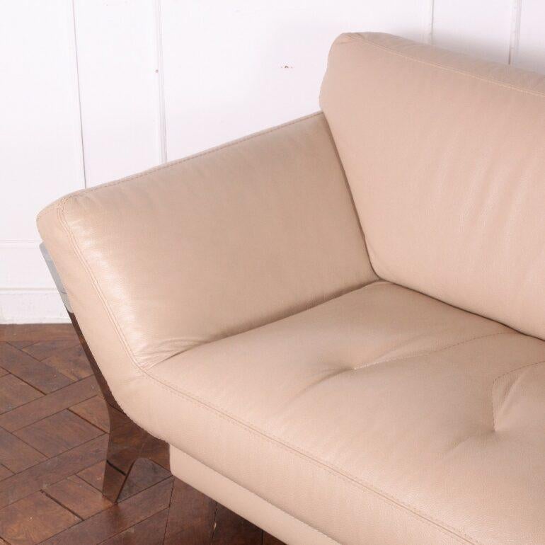 Late 20th Century Vintage Roche Bobois Leather Sofa