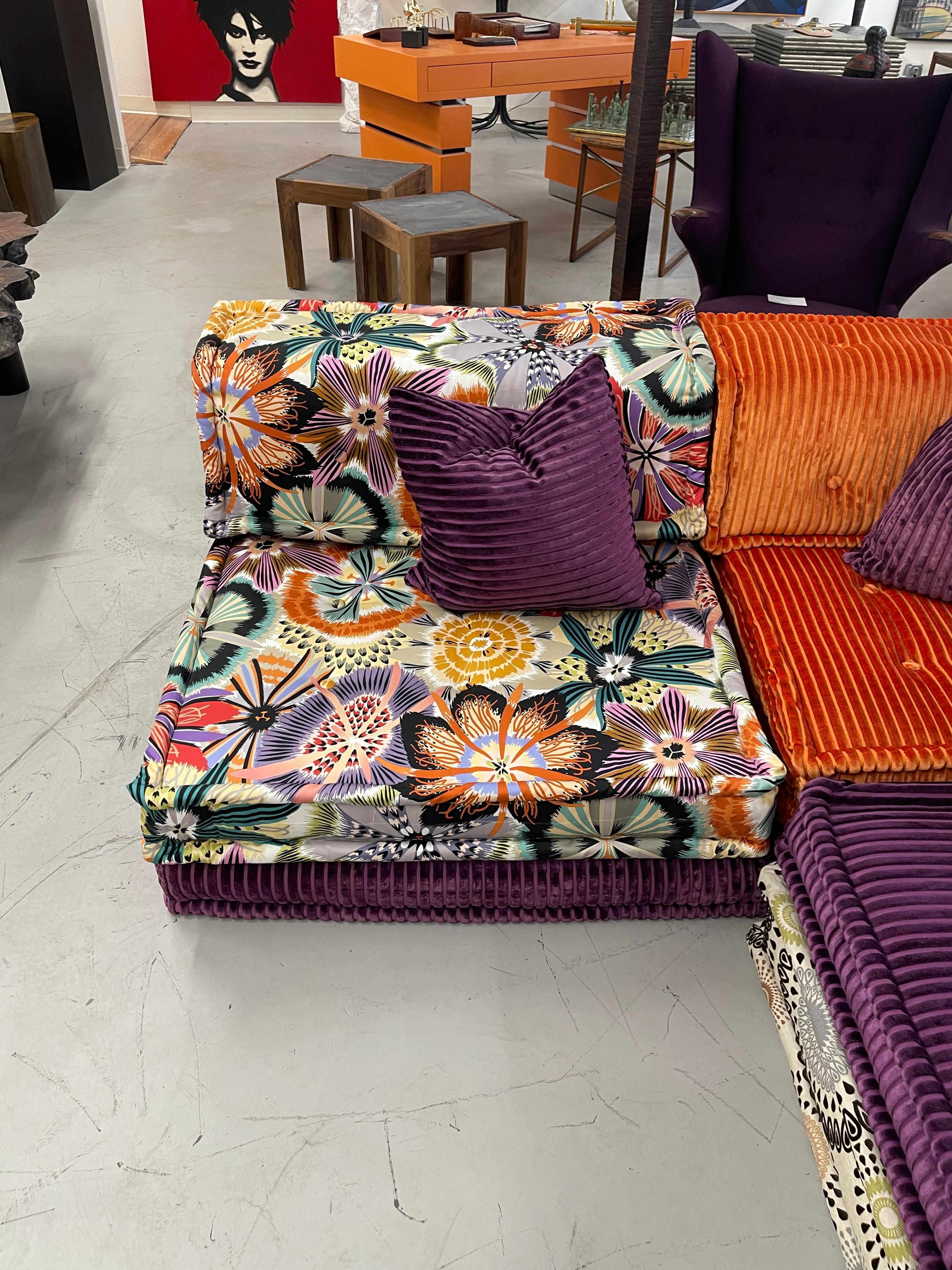 Européen Canapé vintage Roche Bobois Mah Jong Missoni