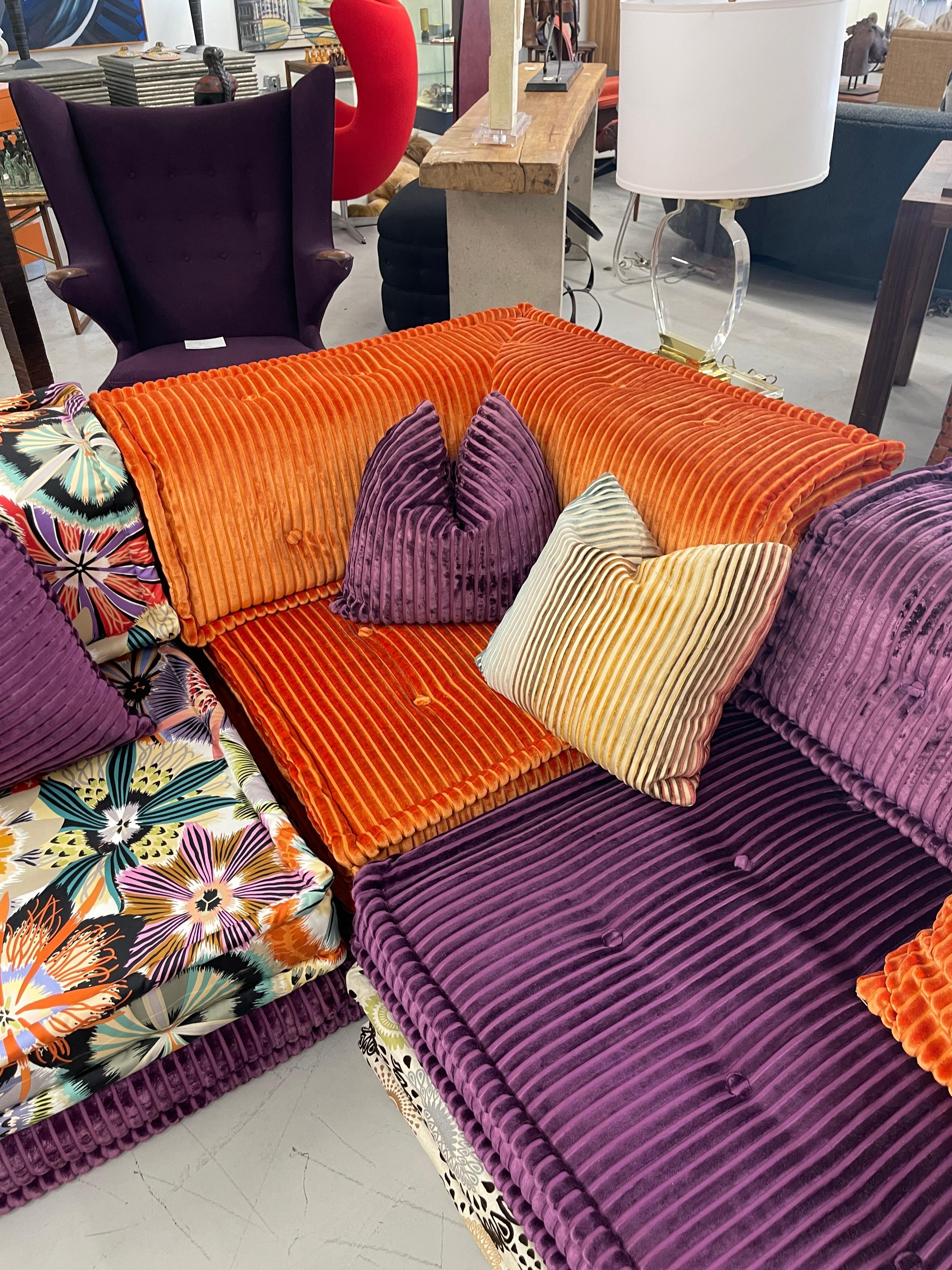 Fait main Canapé vintage Roche Bobois Mah Jong Missoni