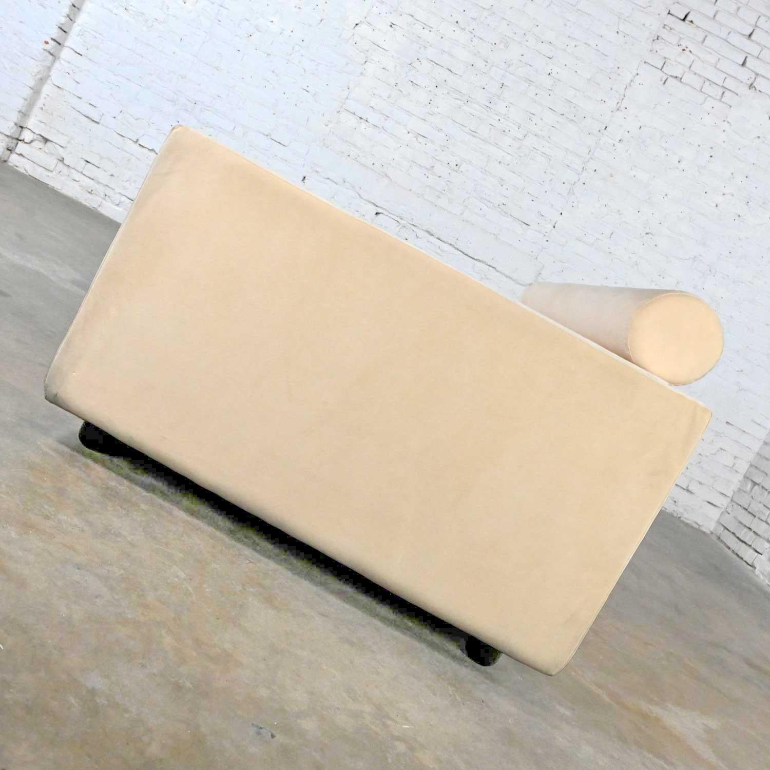 Ultrasuede Vintage Roche Bobois Post-Modern Off-White Ultra Suede Sofa
