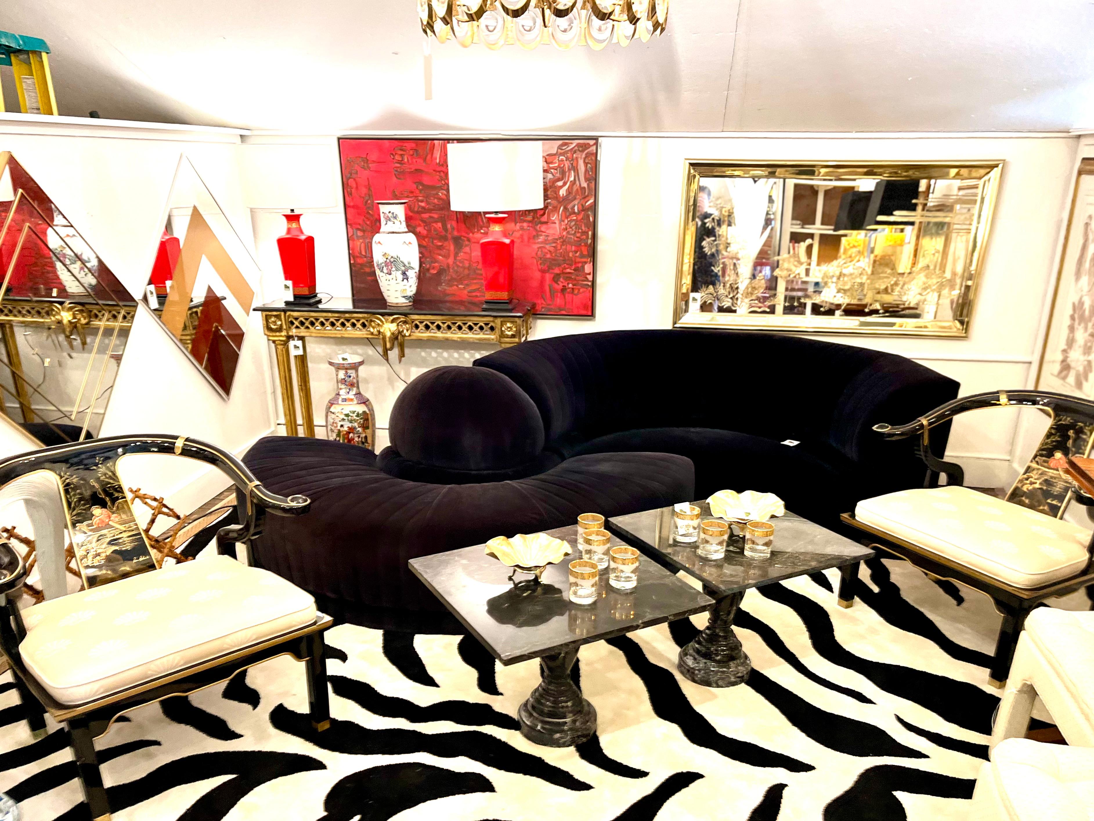 Vintage Roche Bobois Velvet 8 Piece Modular Sofa with Loveseat 8