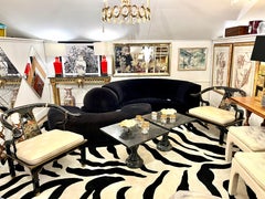 Vintage Roche Bobois Velvet 8 Piece Modular Sofa with Loveseat