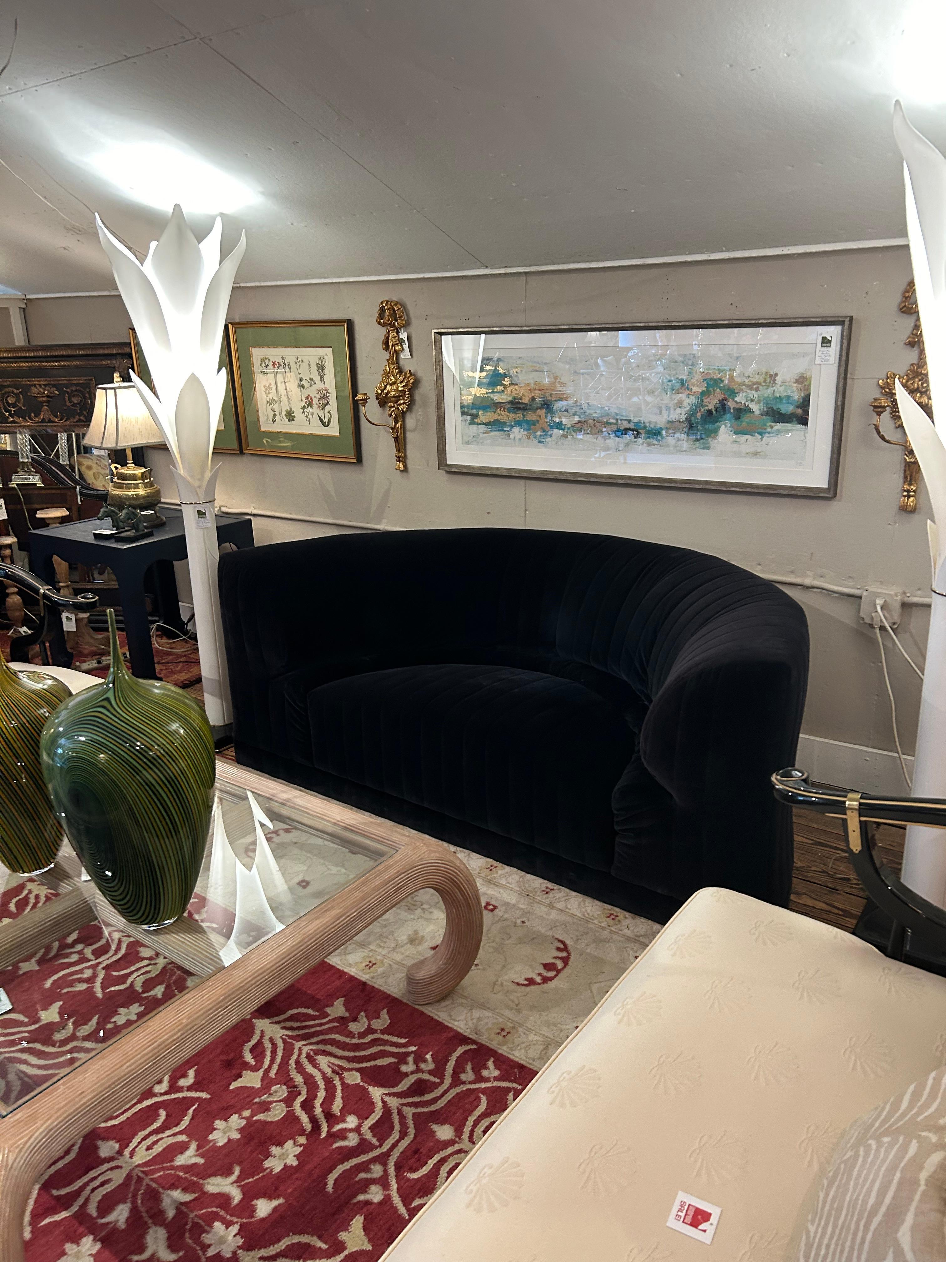 Vintage Roche Bobois Velvet 8 Piece Modular Sofa with Loveseat 2