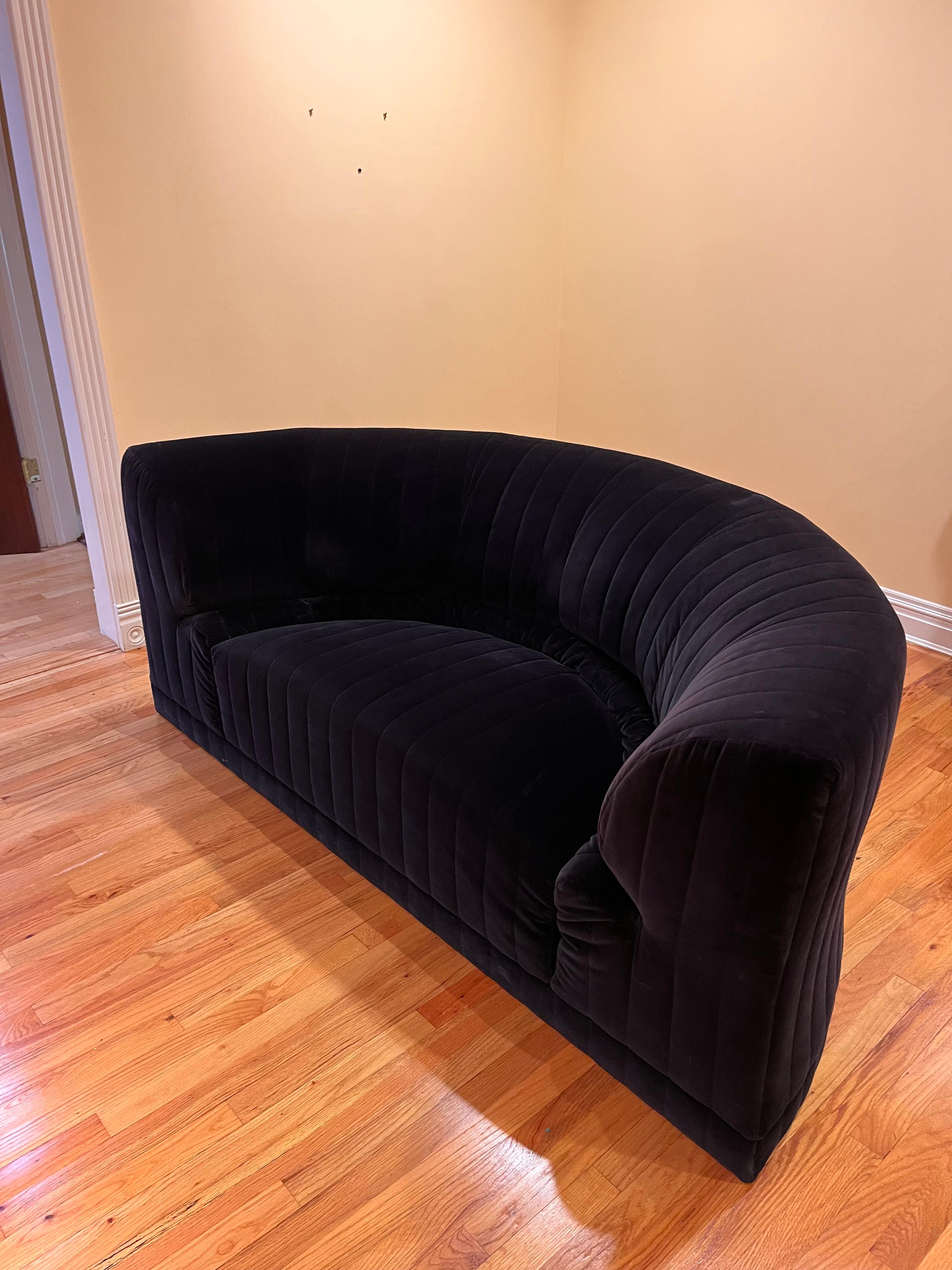 Vintage Roche Bobois Velvet 8 Piece Modular Sofa with Loveseat 3
