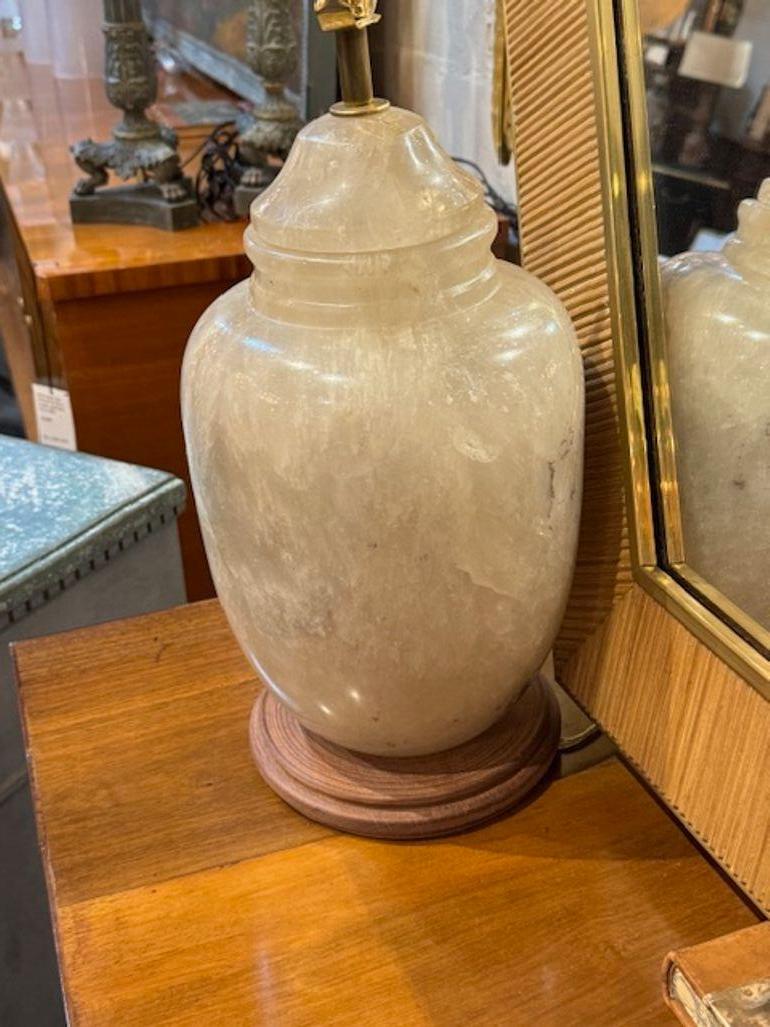 XXIe siècle et contemporain Lampe vintage en cristal de roche du Brésil en vente