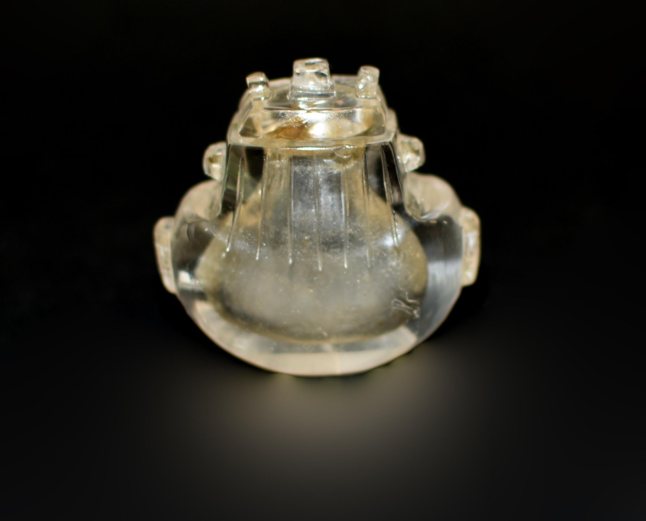 Tabacchiera d'epoca in cristallo di rocca e quarzo in vendita 3