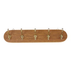 Vintage Rockabilly Coat Rack, 1950s Design, Wood Veneer