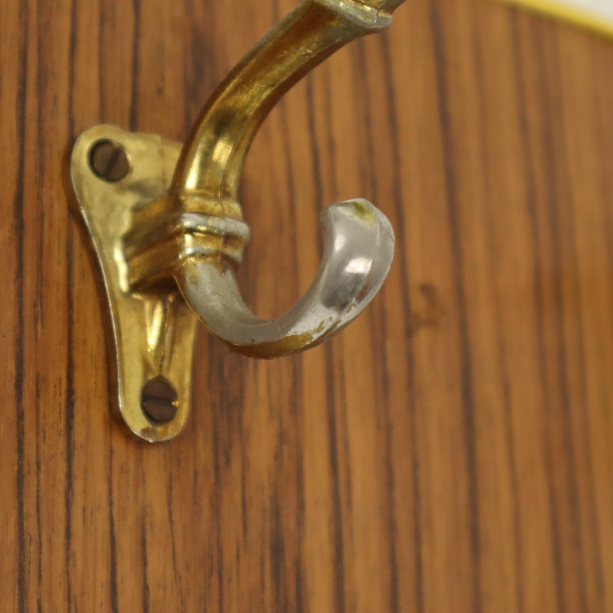 Vintage Rockabilly Coat Rack Fifties Design Wood Veneer Gold For Sale 5