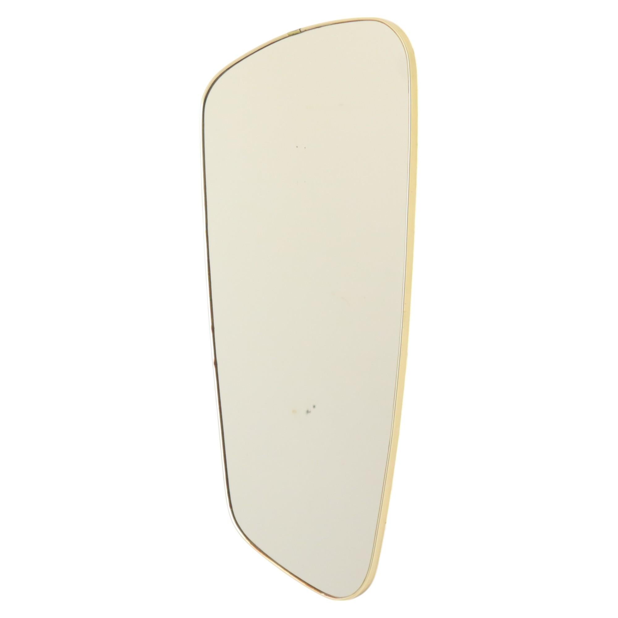 Mid-Century Modern Vintage Rockabilly Miroir Freeform Asymmetrical Gold Fifties en vente