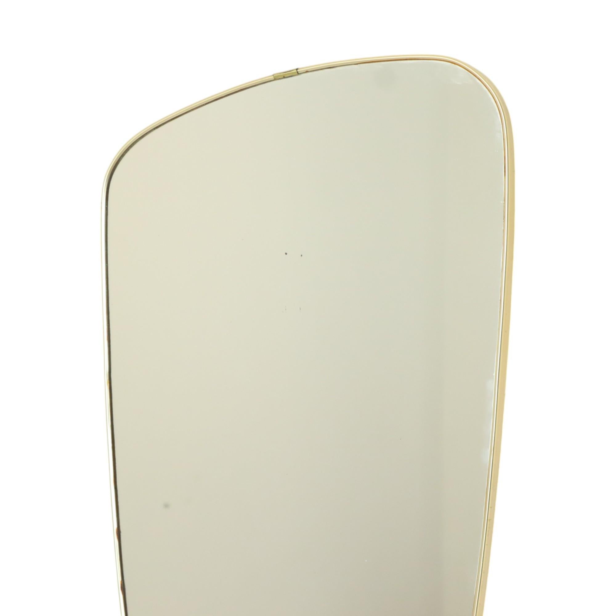 Belge Vintage Rockabilly Miroir Freeform Asymmetrical Gold Fifties en vente