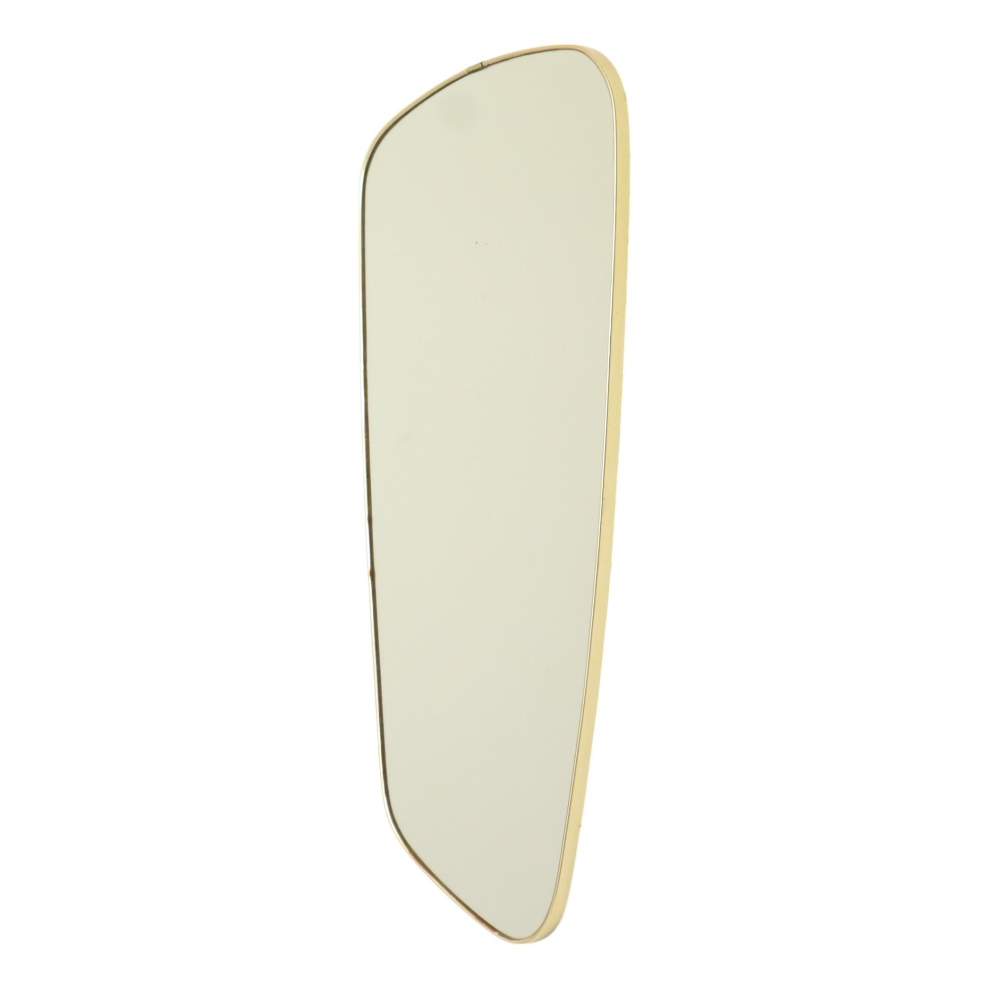 20ième siècle Vintage Rockabilly Miroir Freeform Asymmetrical Gold Fifties en vente