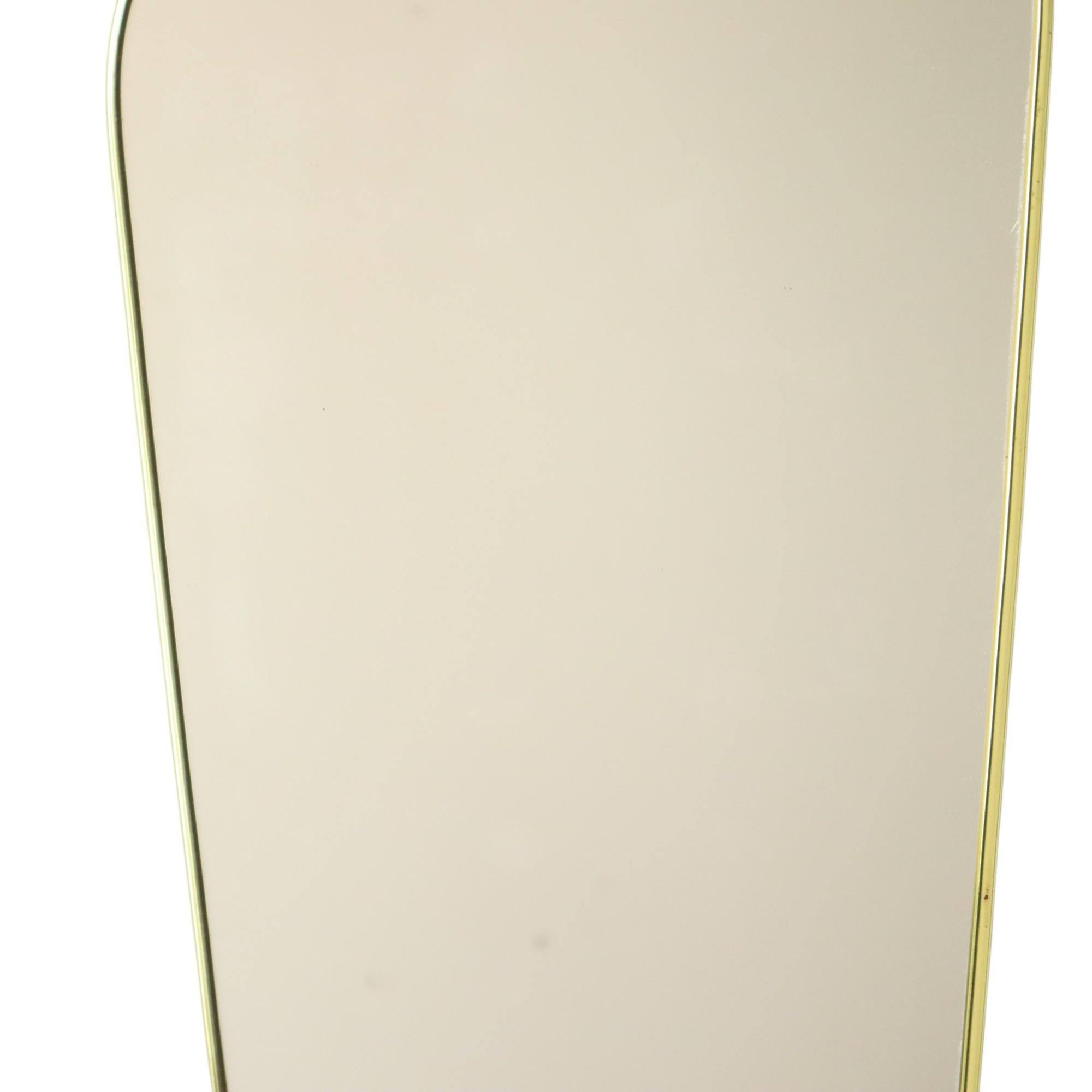 Vintage Rockabilly Freiform-Spiegel Gold Fifties Design 61cm im Zustand „Gut“ im Angebot in Poperinge, BE