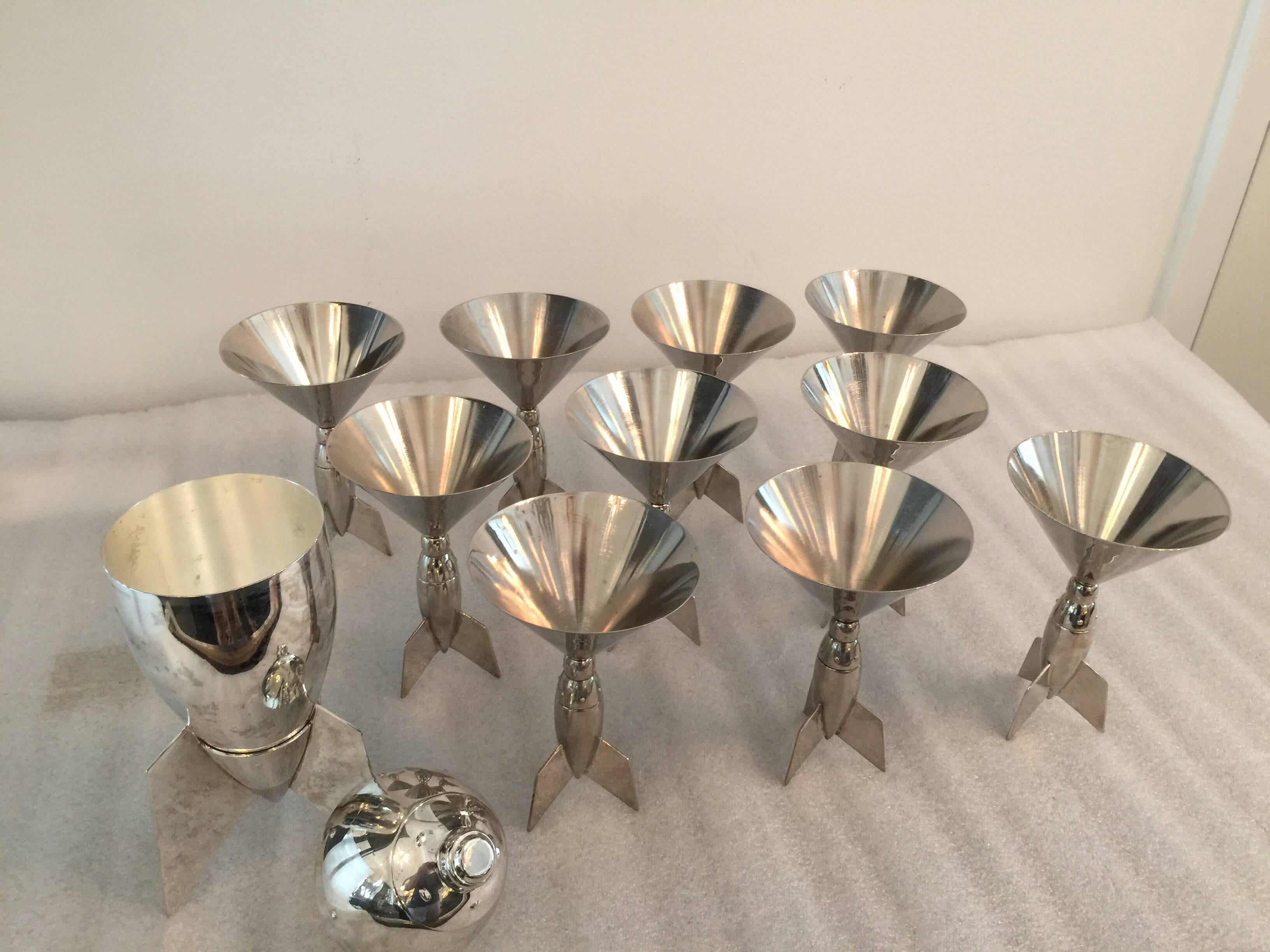 godinger rocket martini set