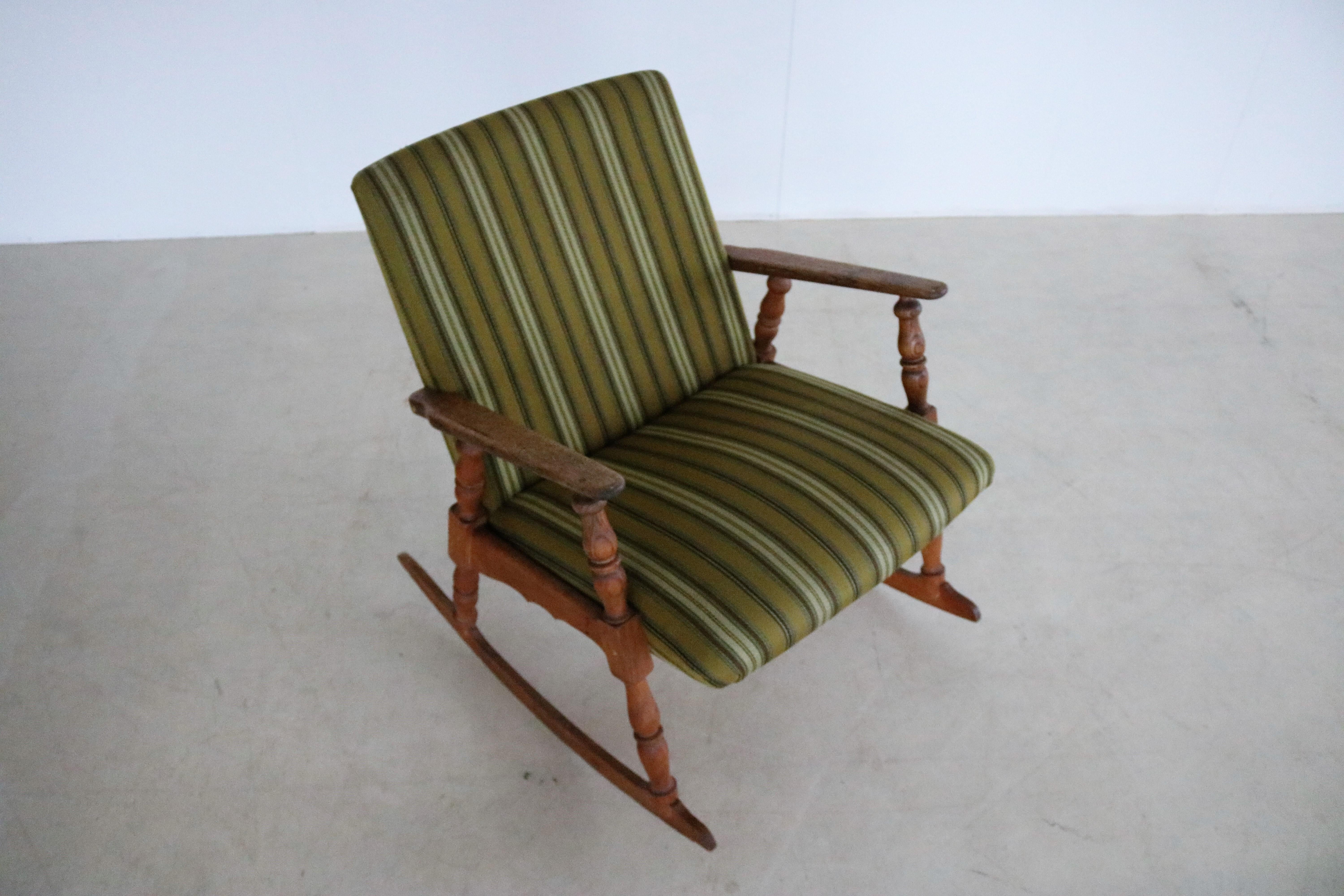 Mid-20th Century vintage rocking chair  armchair  brutalist  50s  Danish