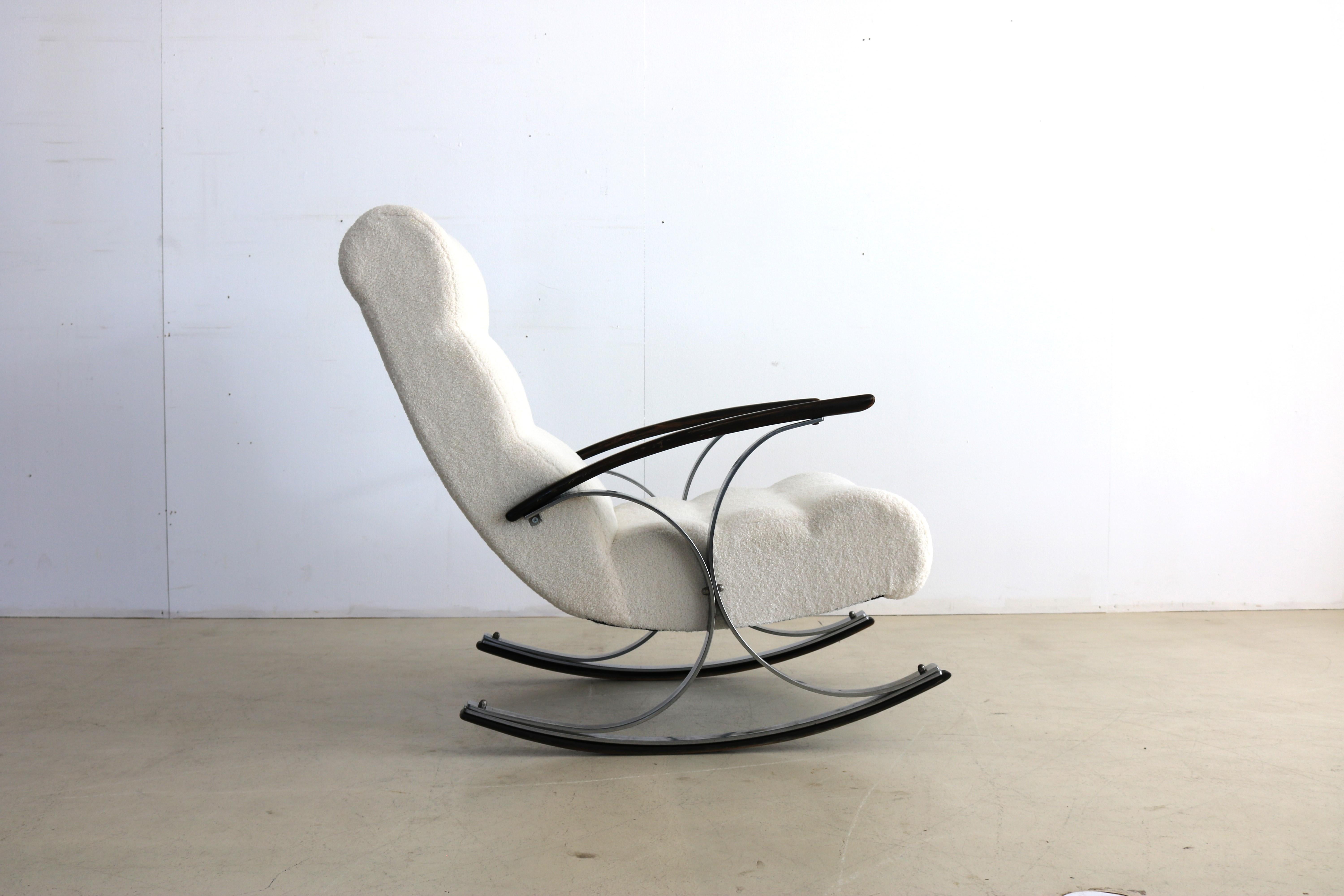 chaise à bascule vintage  art déco  chaise à bascule  Danois en vente 5