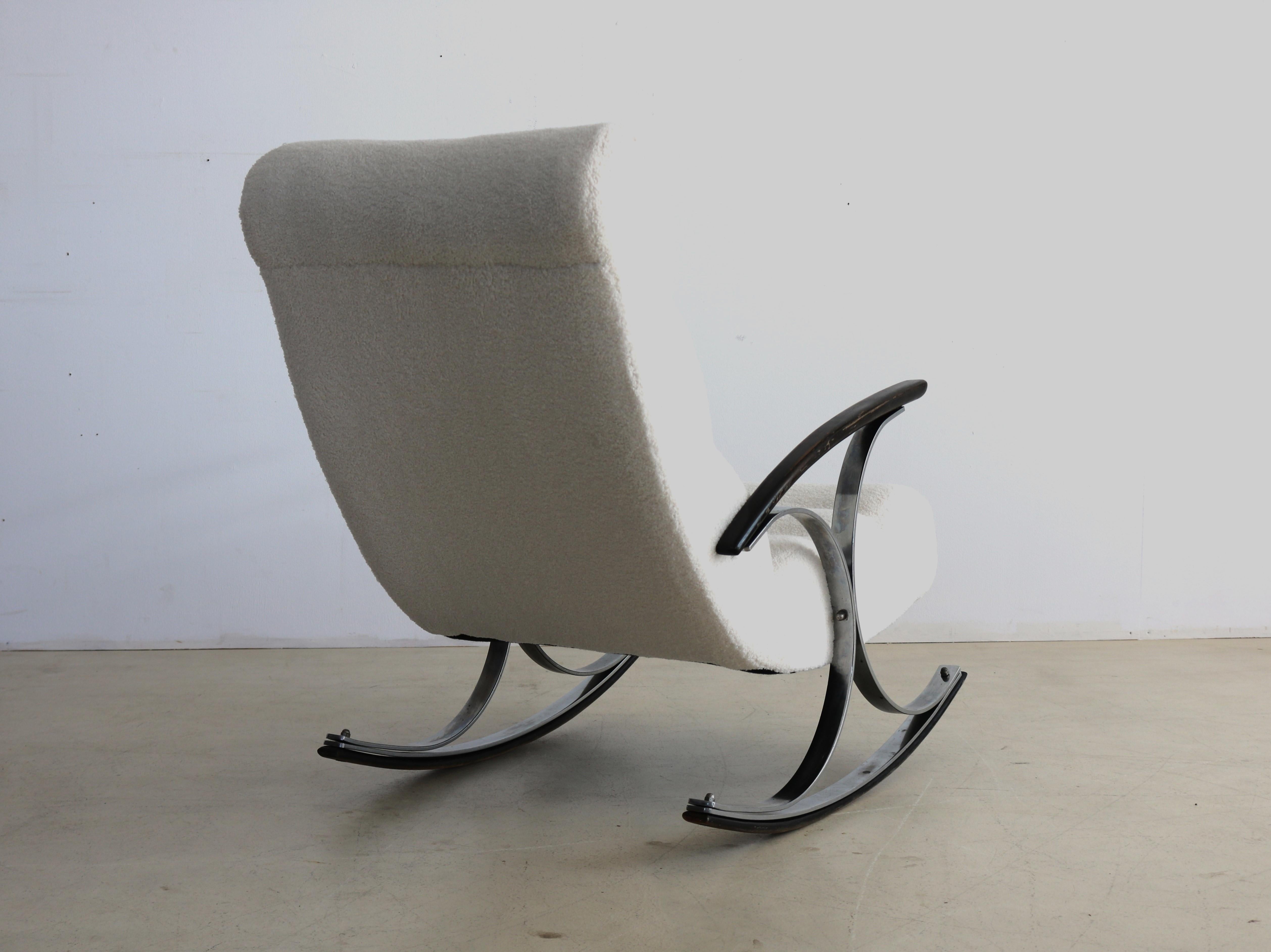chaise à bascule vintage  art déco  chaise à bascule  Danois en vente 8