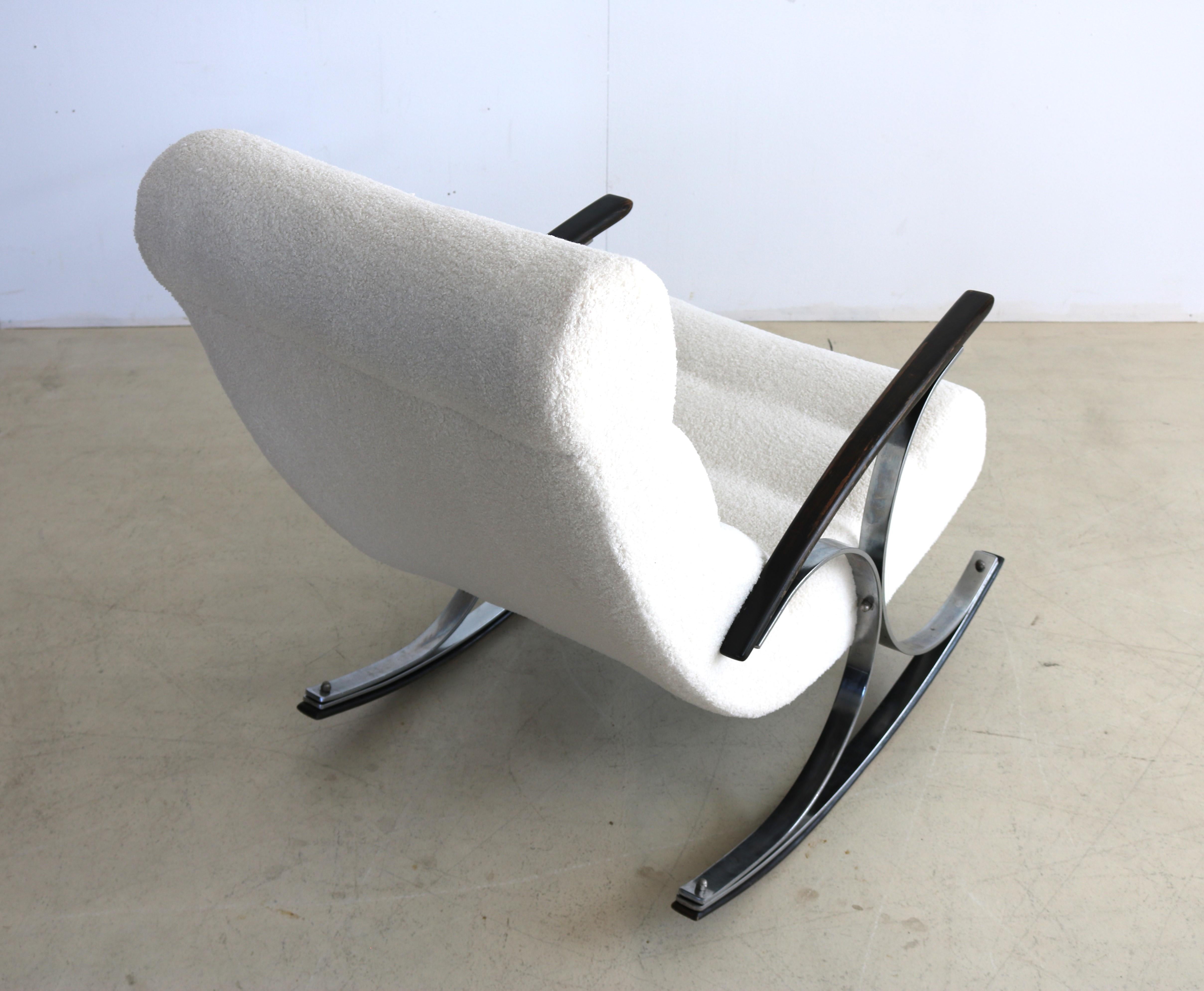 chaise à bascule vintage  art déco  chaise à bascule  Danois en vente 9