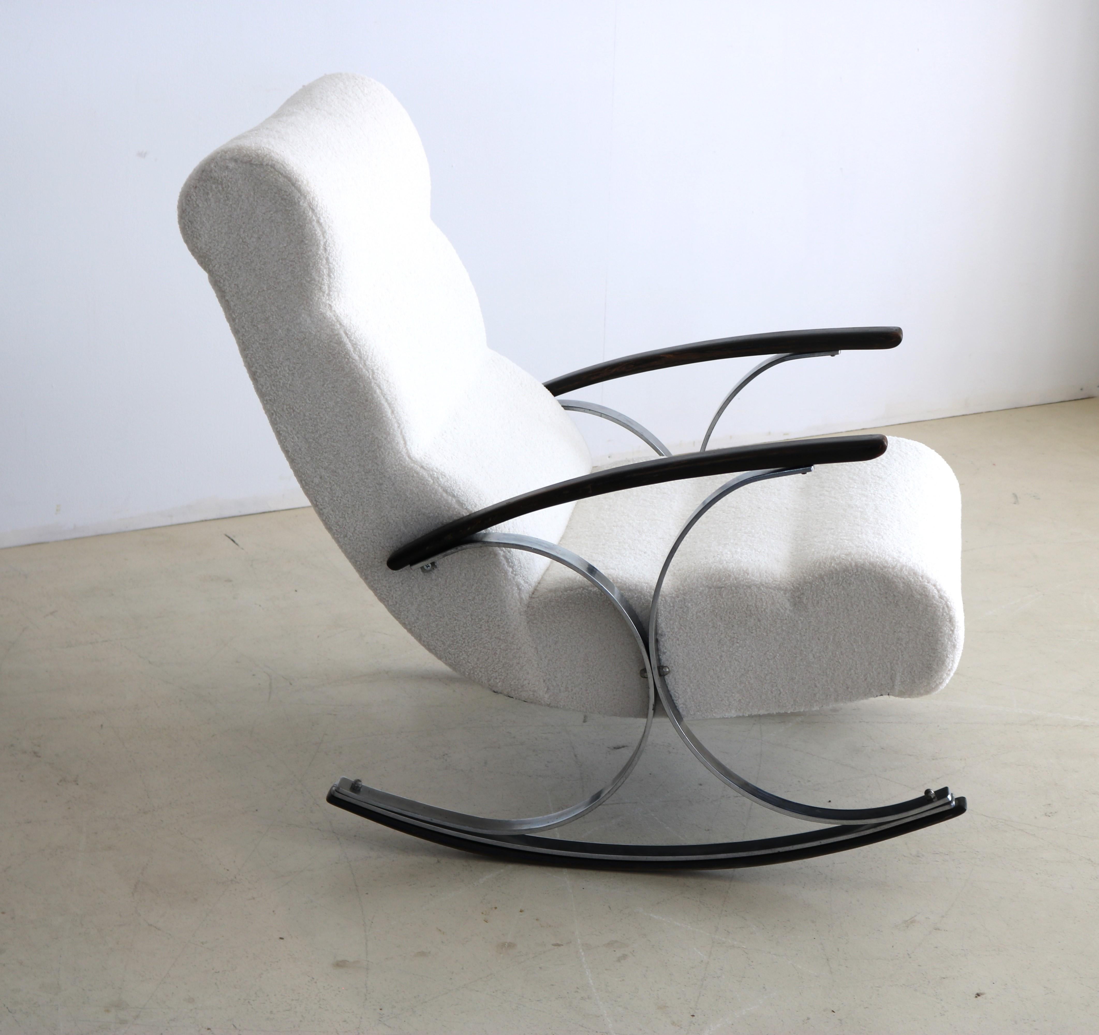 chaise à bascule vintage  art déco  chaise à bascule  Danois en vente 13