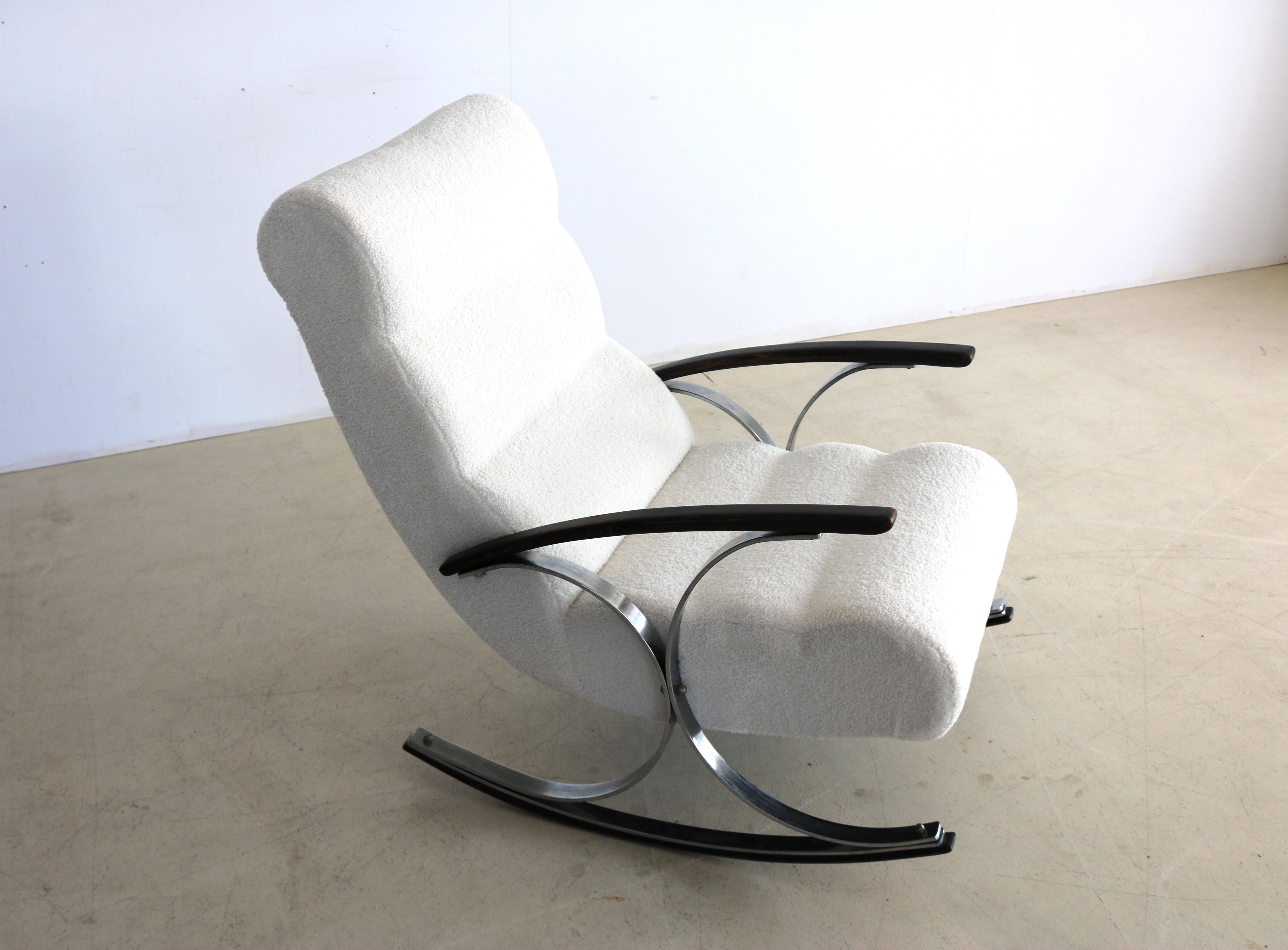 Milieu du XXe siècle chaise à bascule vintage  art déco  chaise à bascule  Danois en vente